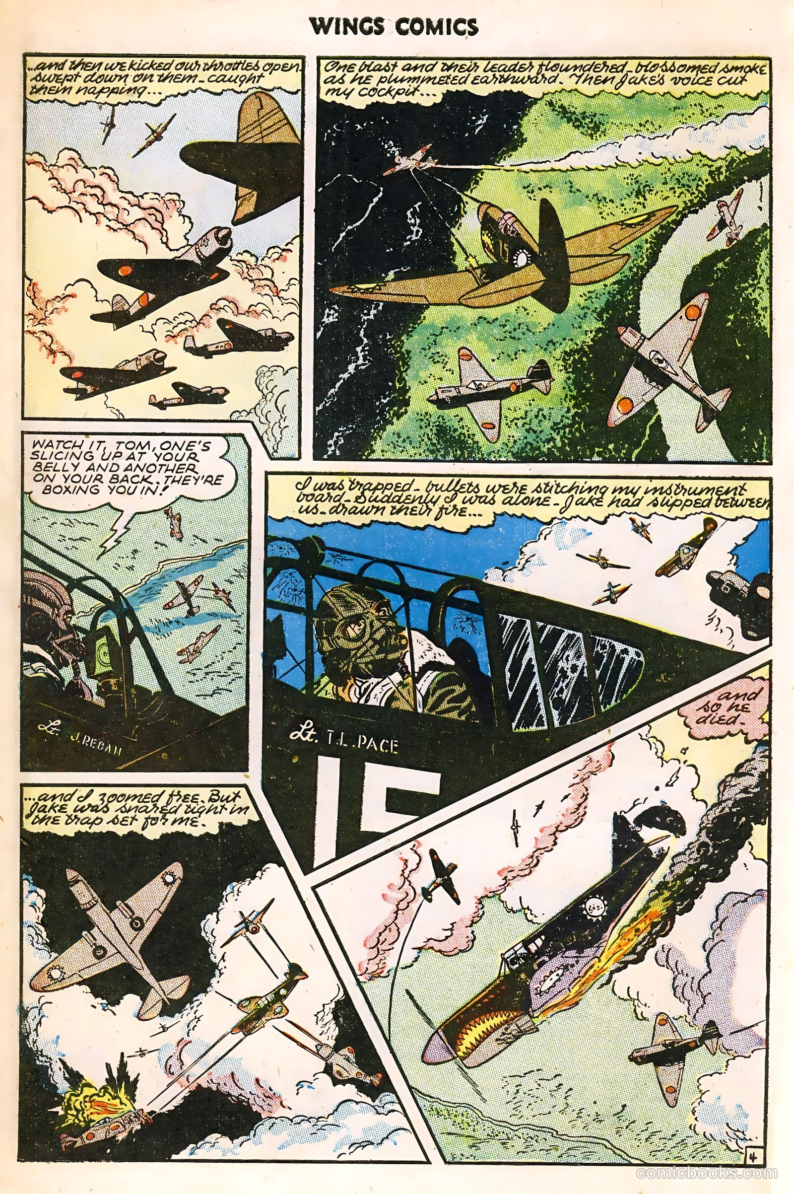 Wings Comics #60 (1945) — page 6 of 36