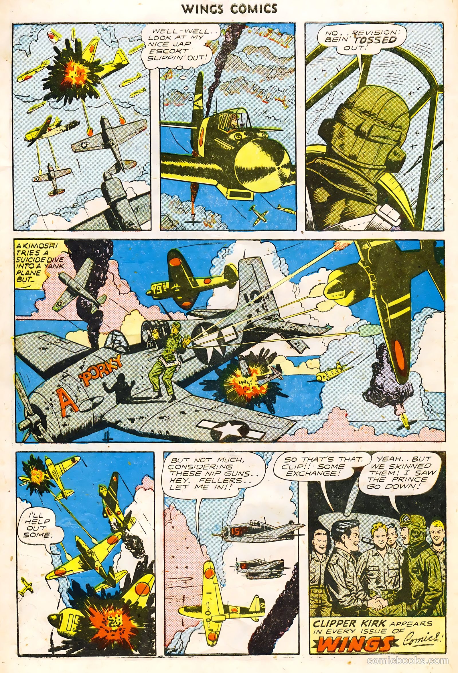 Wings Comics #61 (1945) — page 34 of 36