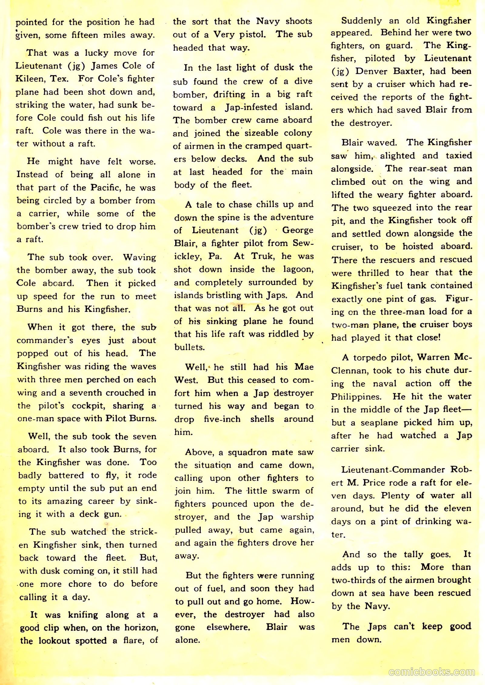 Wings Comics #61 (1945) — page 35 of 36