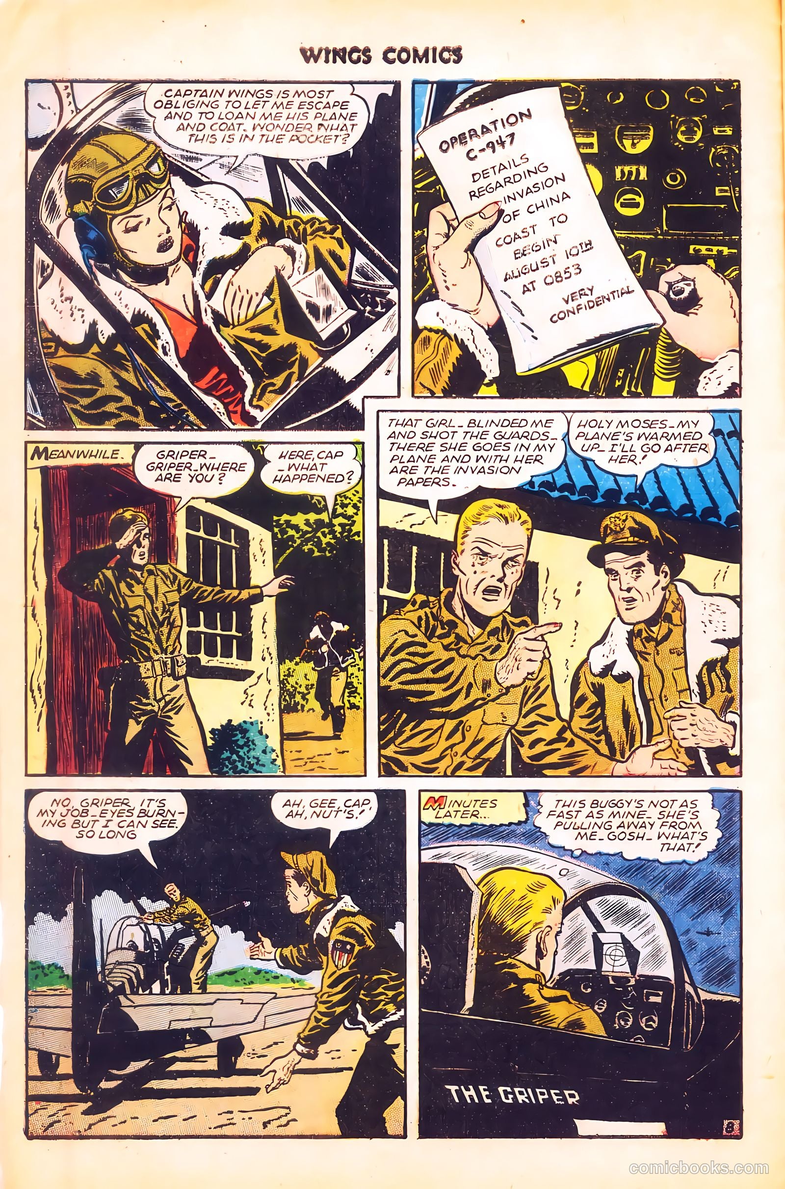 Wings Comics #62 (1945) — page 10 of 36