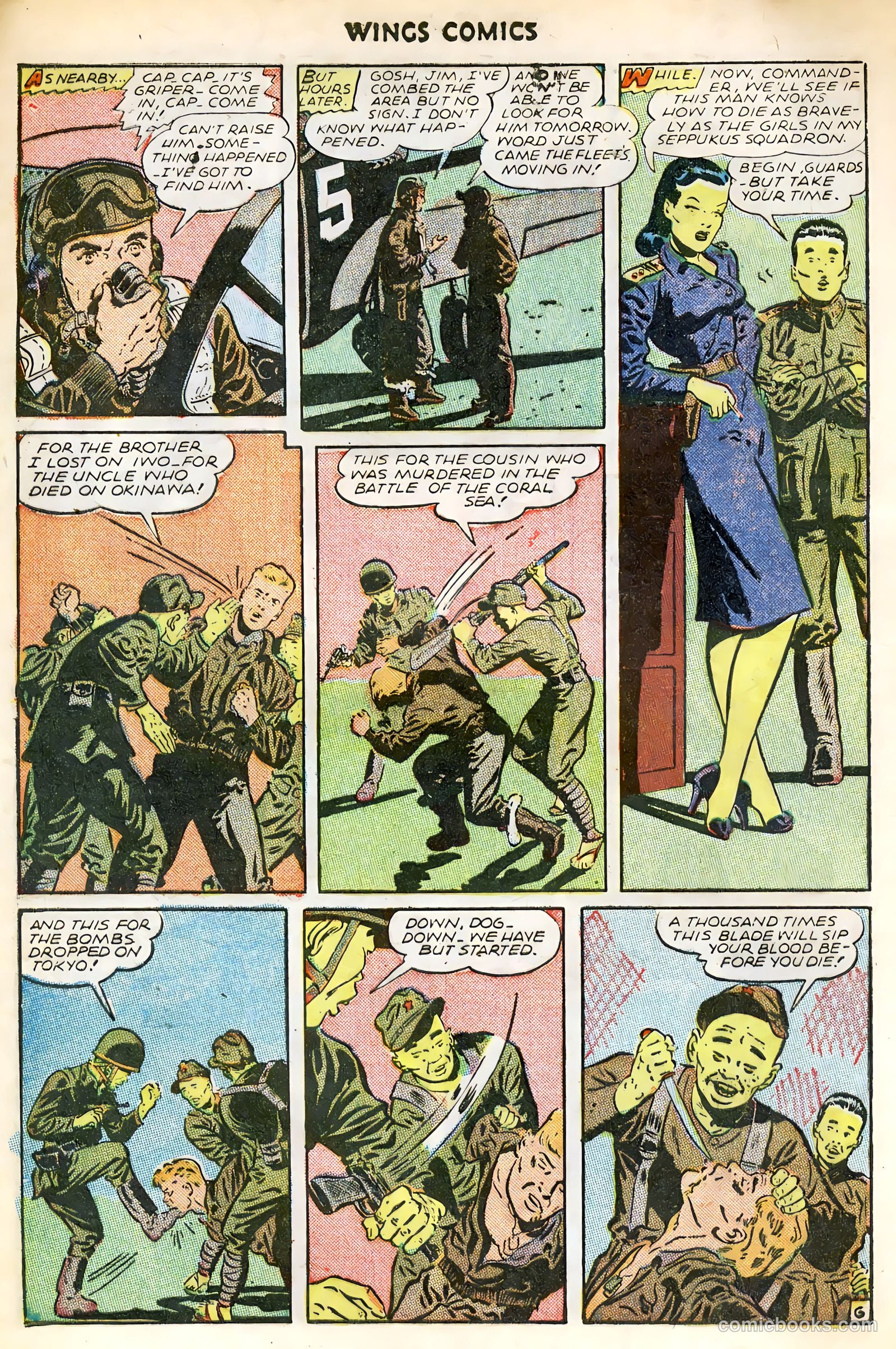 Wings Comics #63 (1945) — page 8 of 36