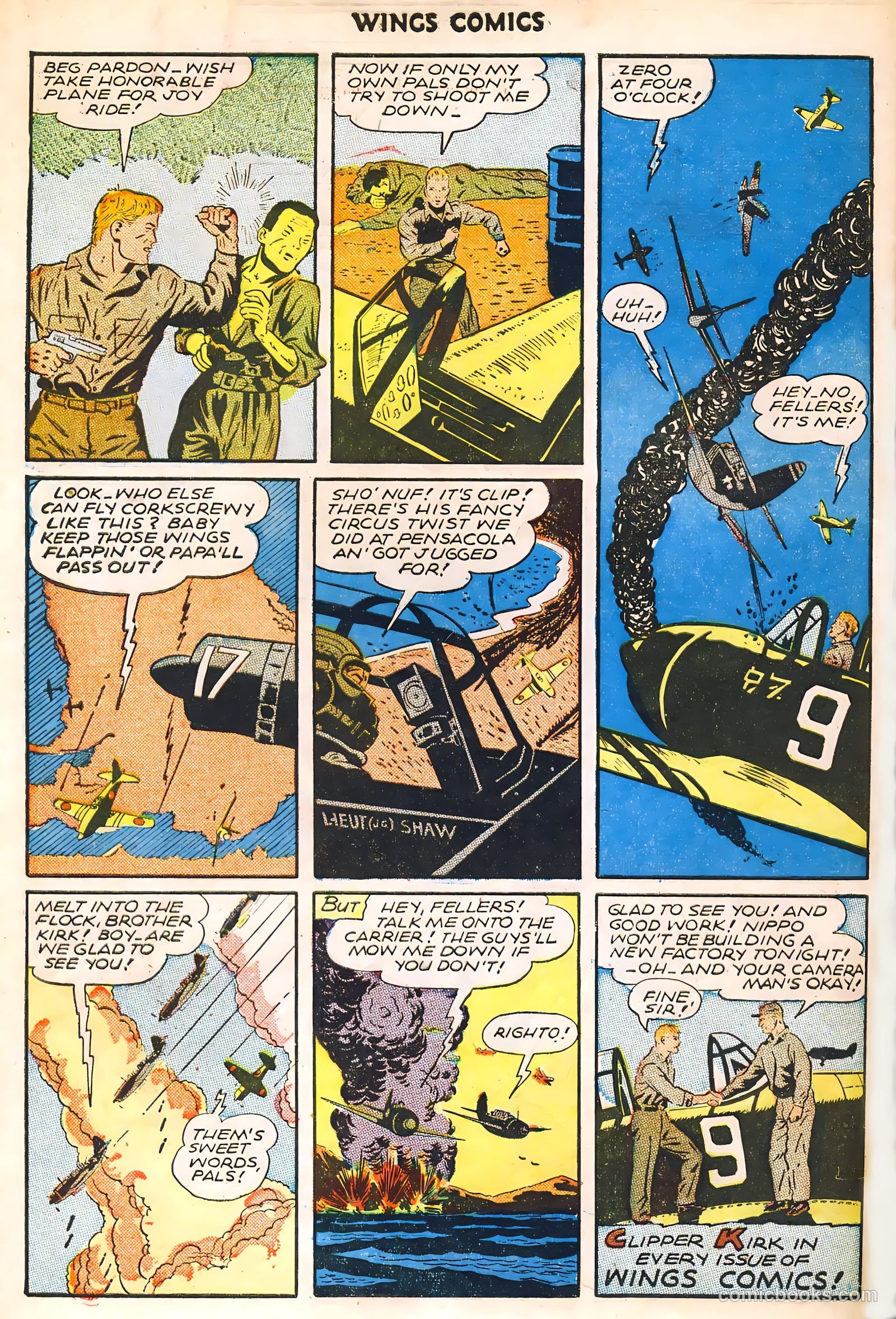 Wings Comics #63 (1945) — page 34 of 36