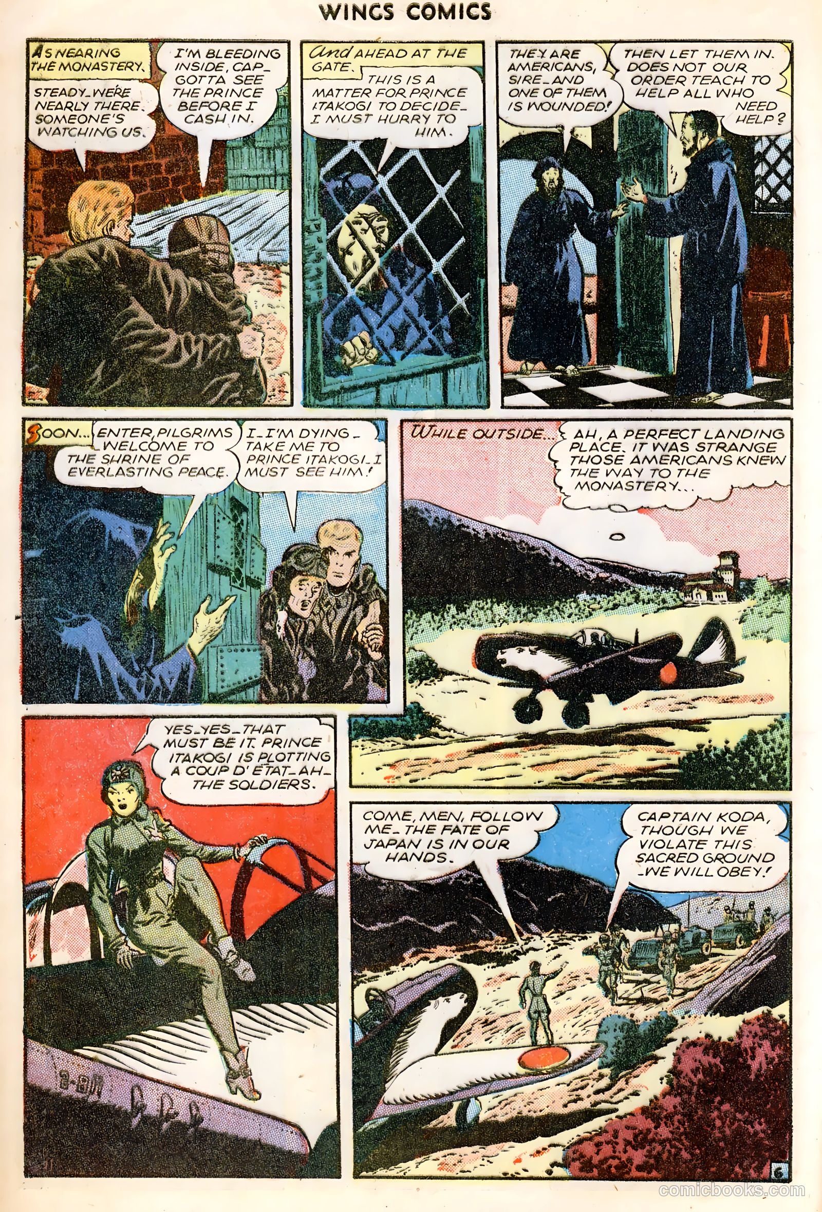 Wings Comics #64 (1945) — page 8 of 36