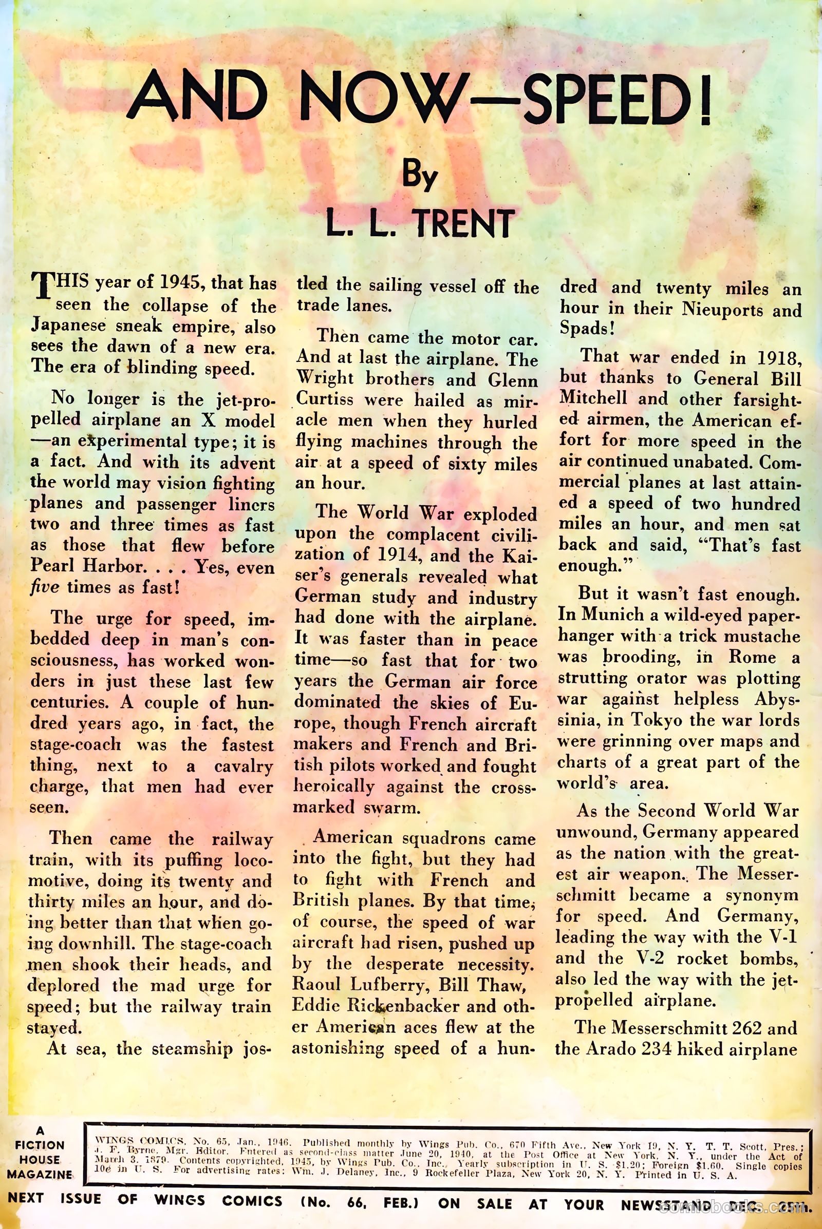 Wings Comics #65 (1946) — page 2 of 36