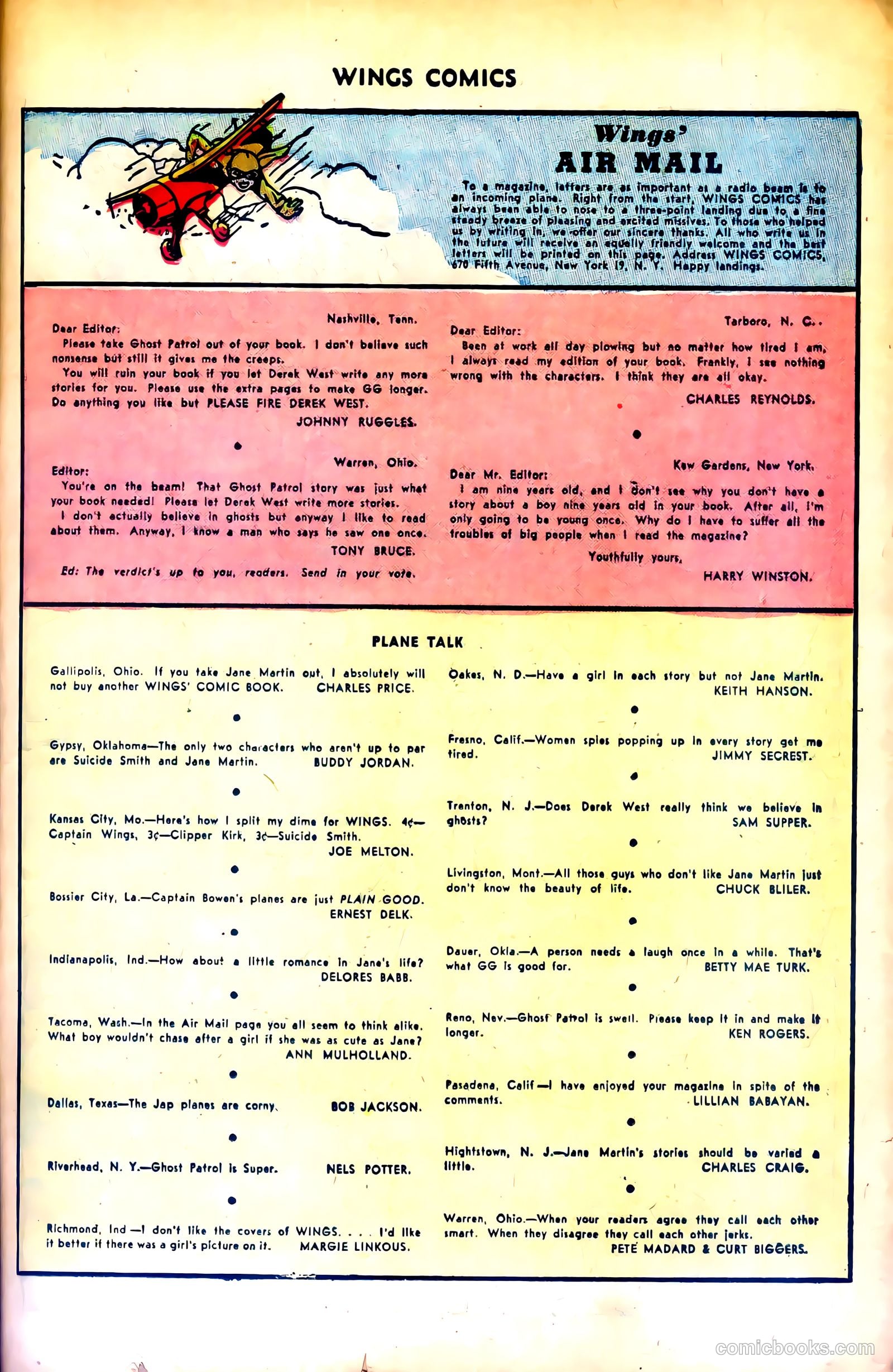 Wings Comics #68 (1946) — page 19 of 52