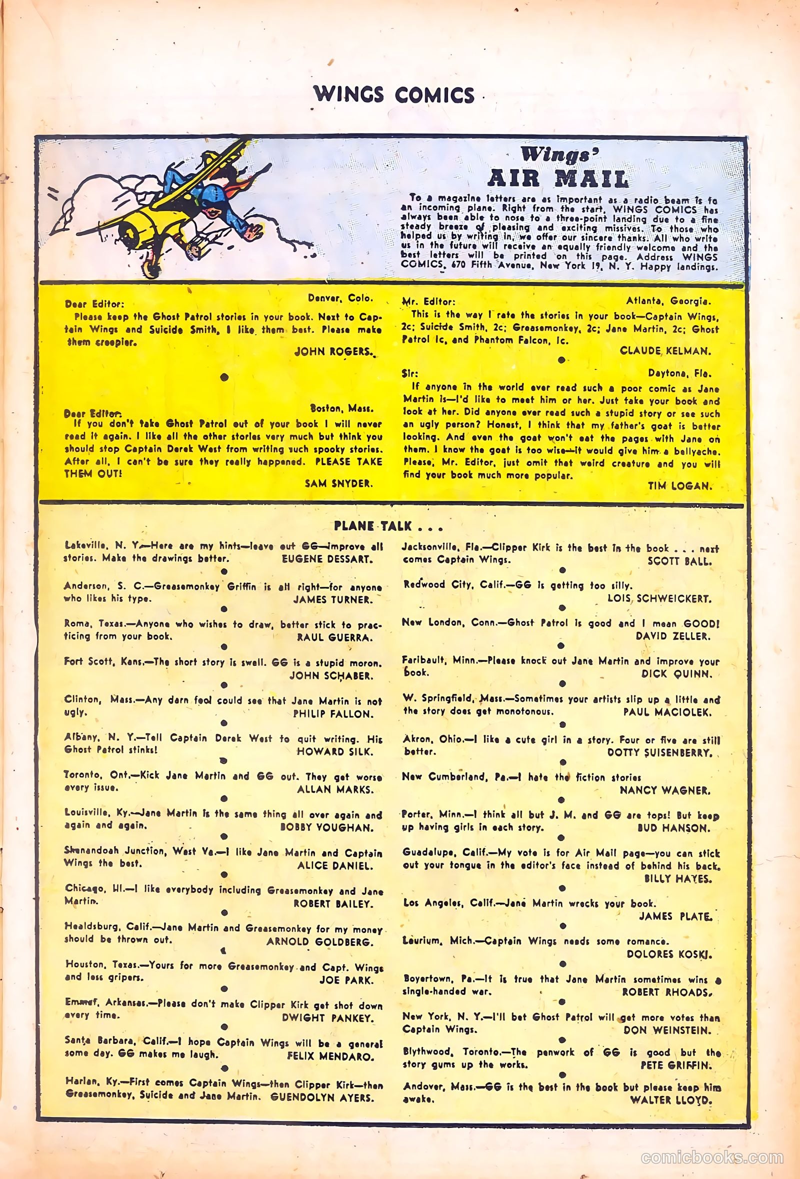 Wings Comics #69 (1946) — page 19 of 52
