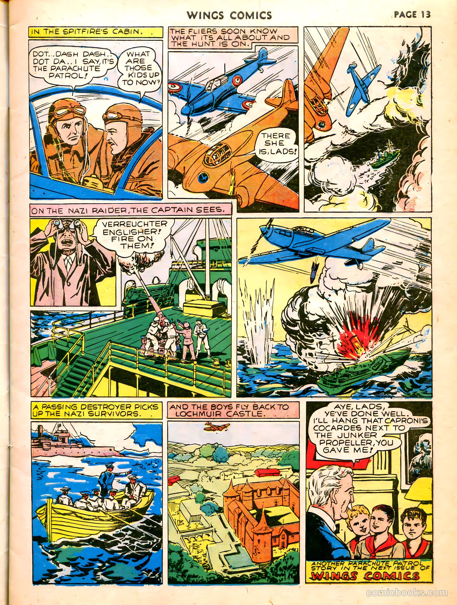 Wings Comics #7 (1941) — page 15 of 68