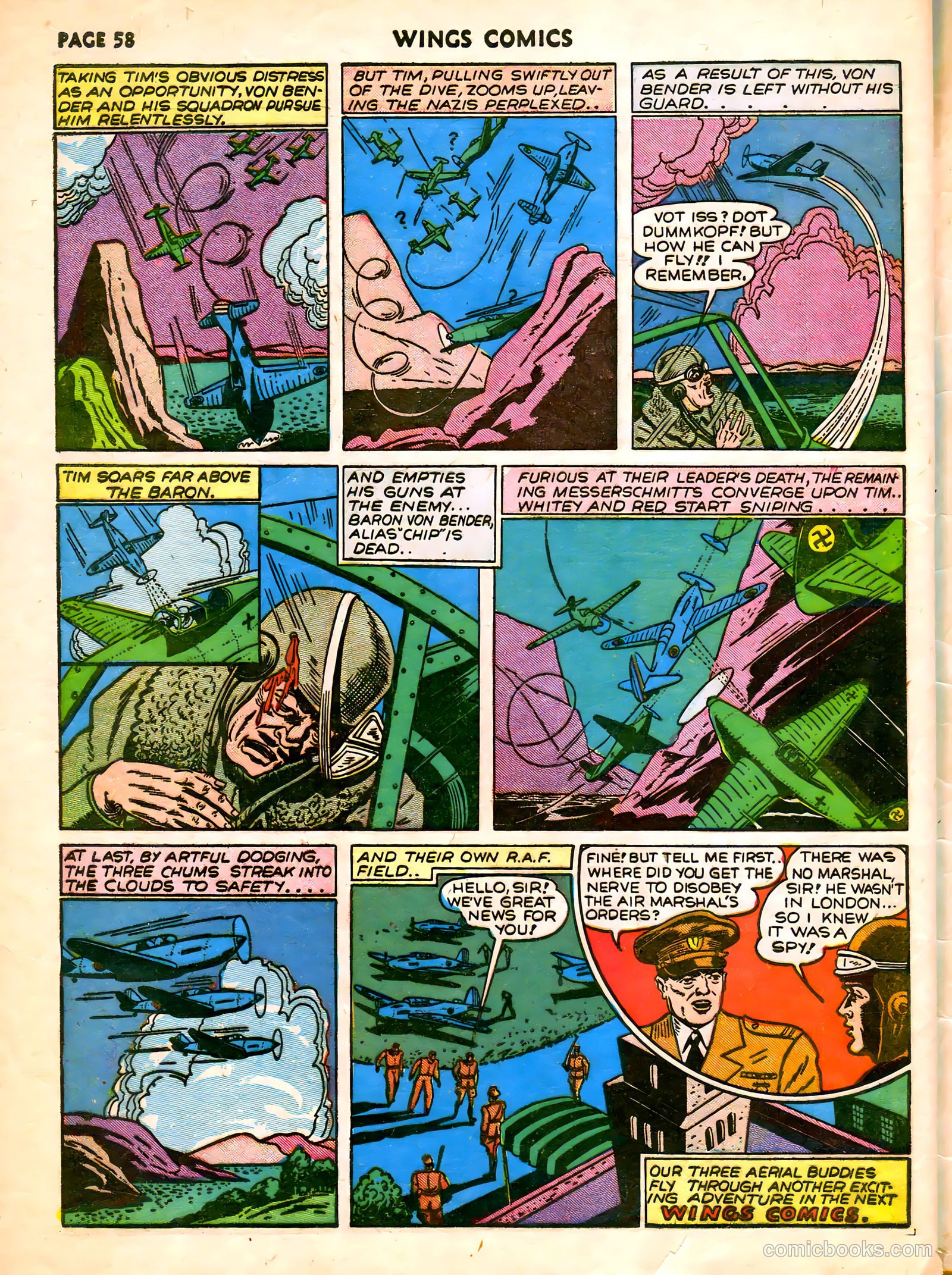 Wings Comics #7 (1941) — page 60 of 68