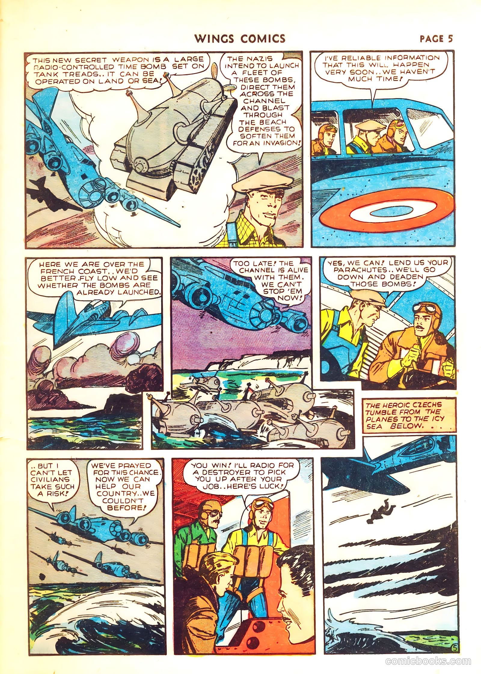 Wings Comics #8 (1941) — page 7 of 68