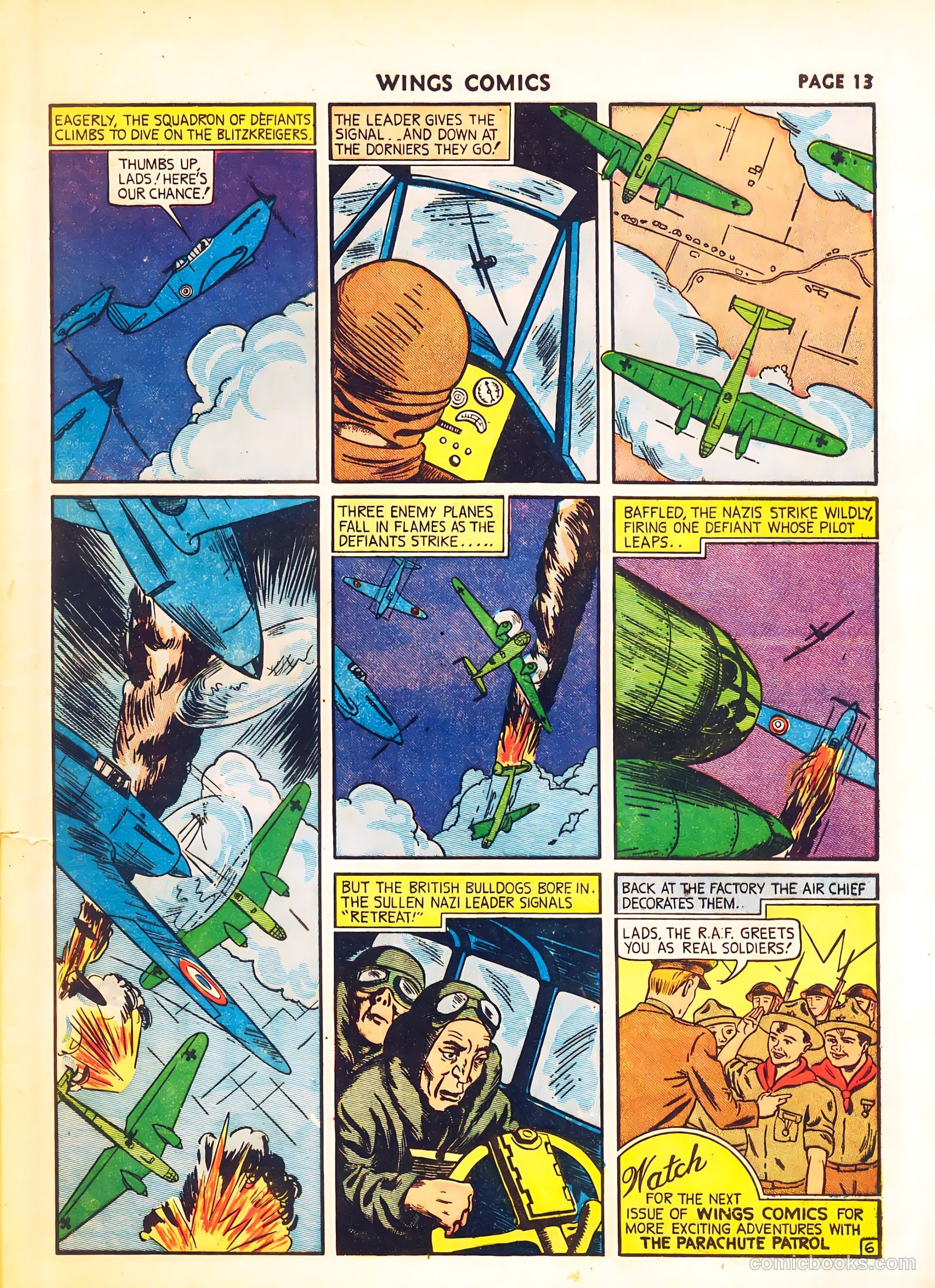 Wings Comics #8 (1941) — page 15 of 68