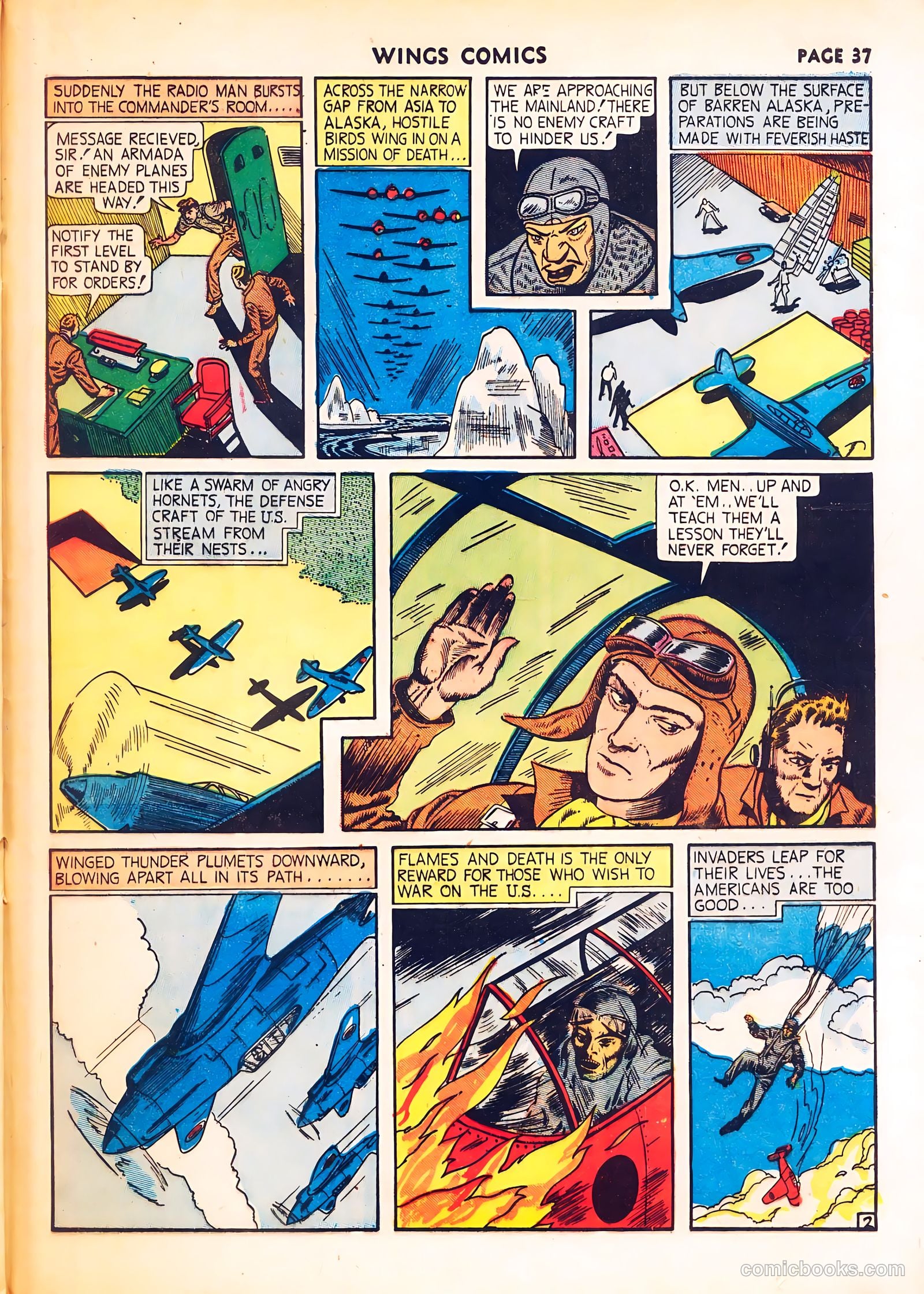 Wings Comics #8 (1941) — page 39 of 68