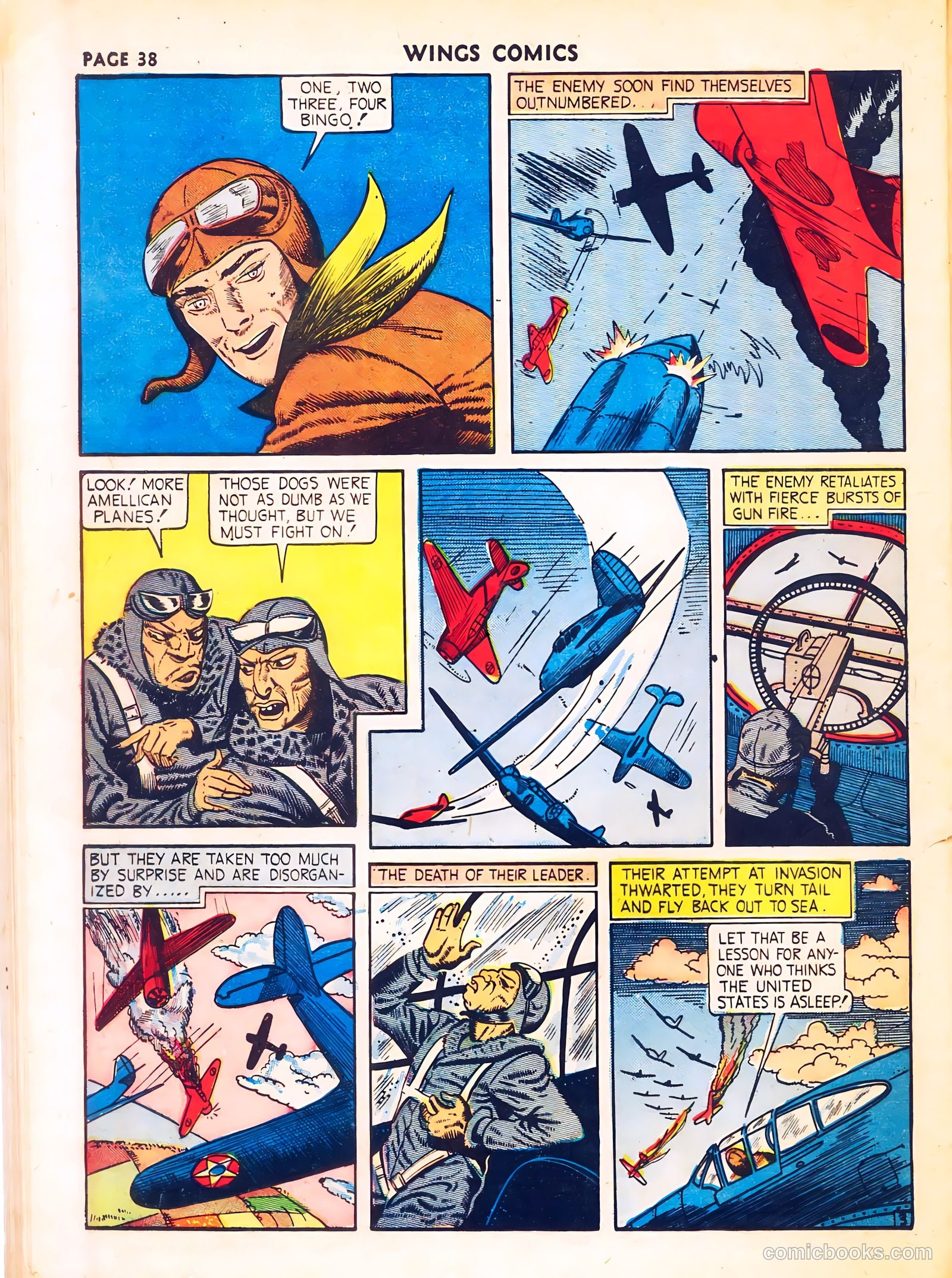 Wings Comics #8 (1941) — page 40 of 68