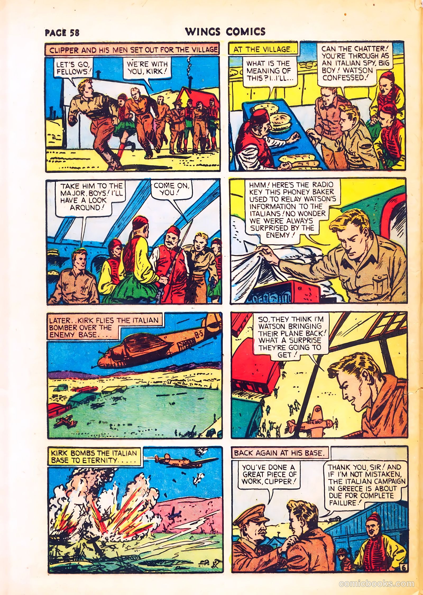 Wings Comics #8 (1941) — page 60 of 68