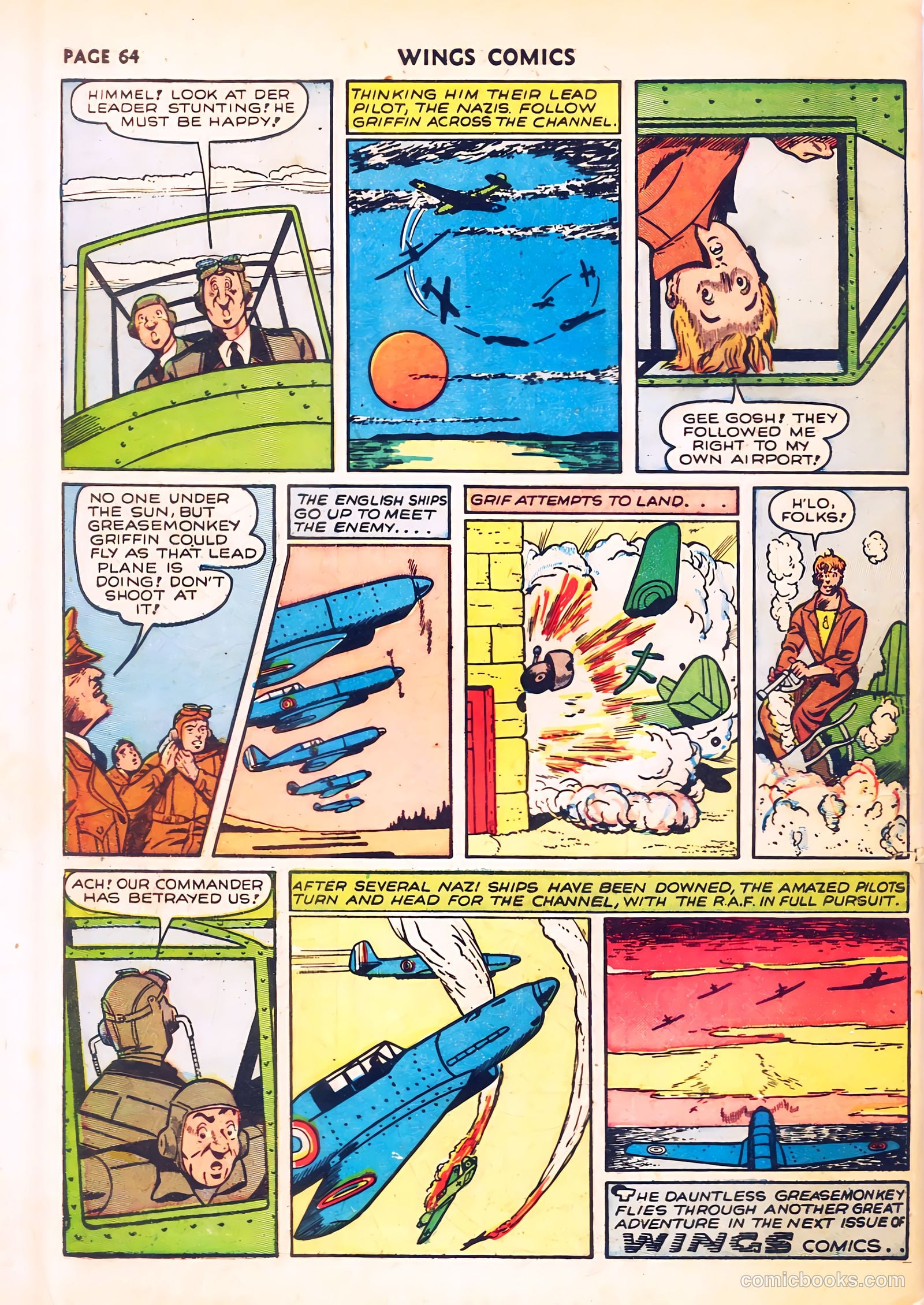 Wings Comics #8 (1941) — page 66 of 68