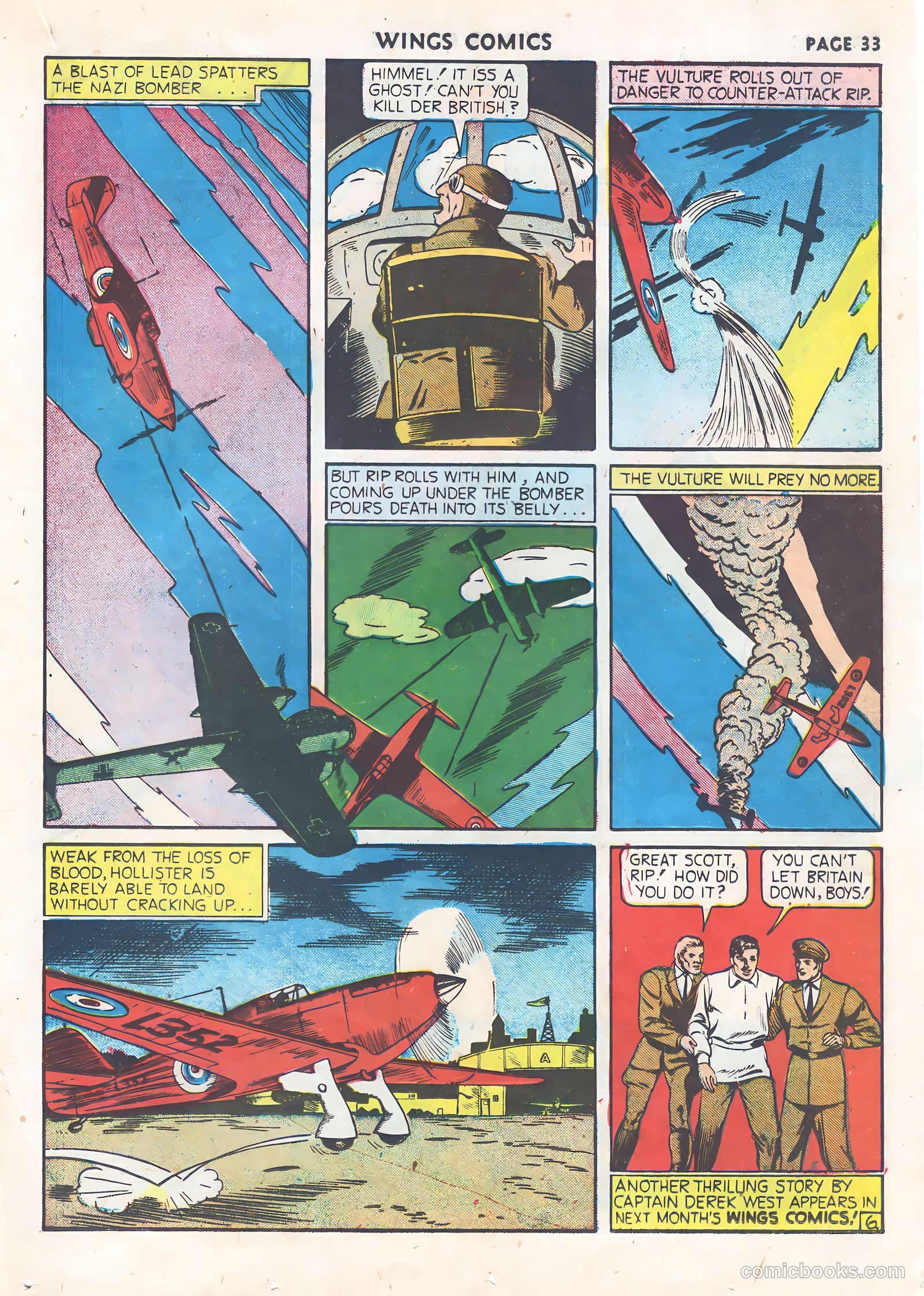 Wings Comics #9 (1941) — page 35 of 68