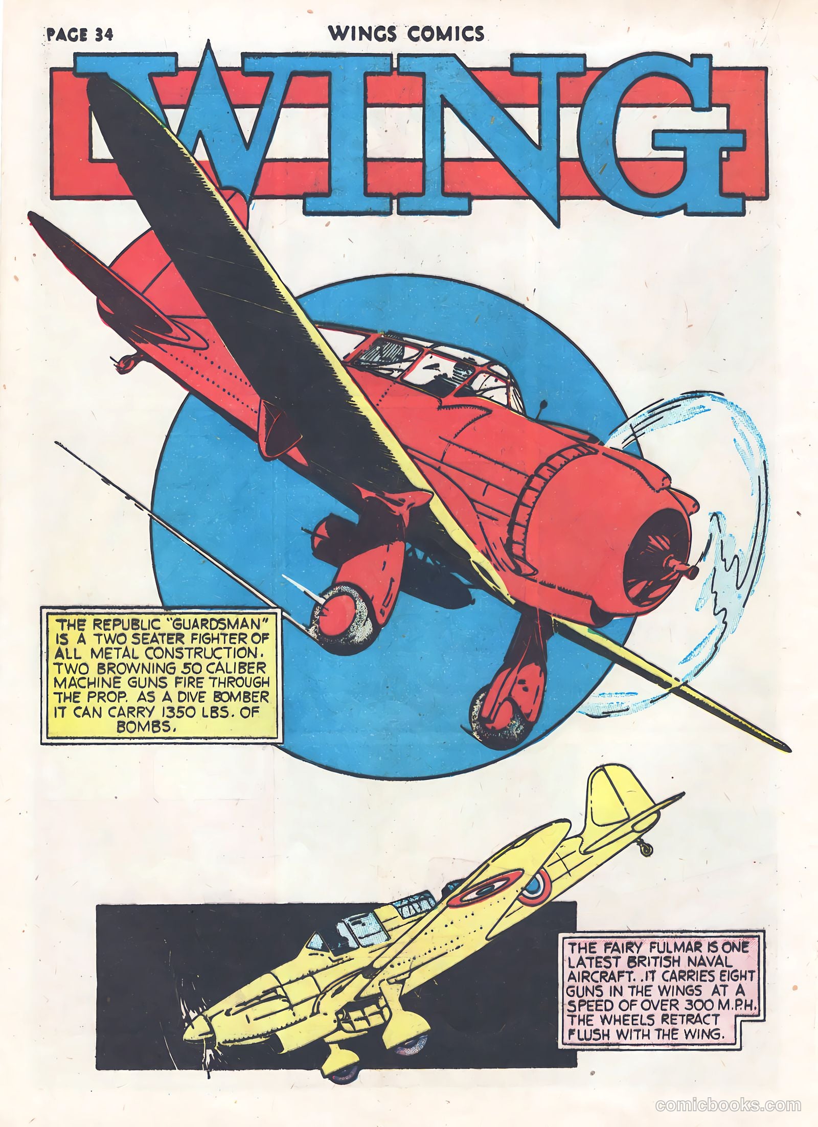 Wings Comics #9 (1941) — page 36 of 68