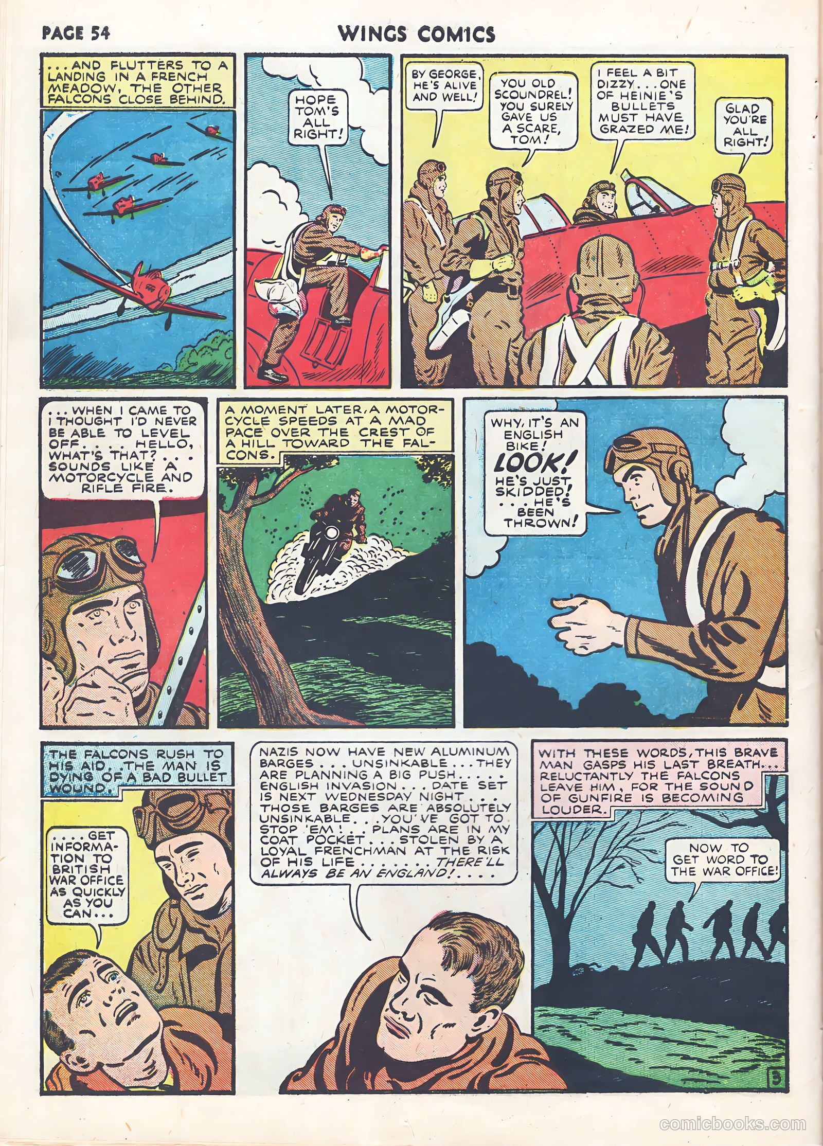 Wings Comics #9 (1941) — page 56 of 68