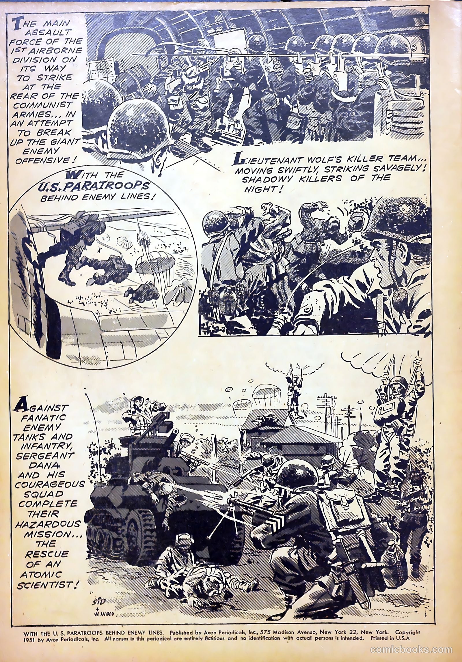 With the U.S. Paratroops Behind Enemy Lines #1 (1951) — page 2 of 36