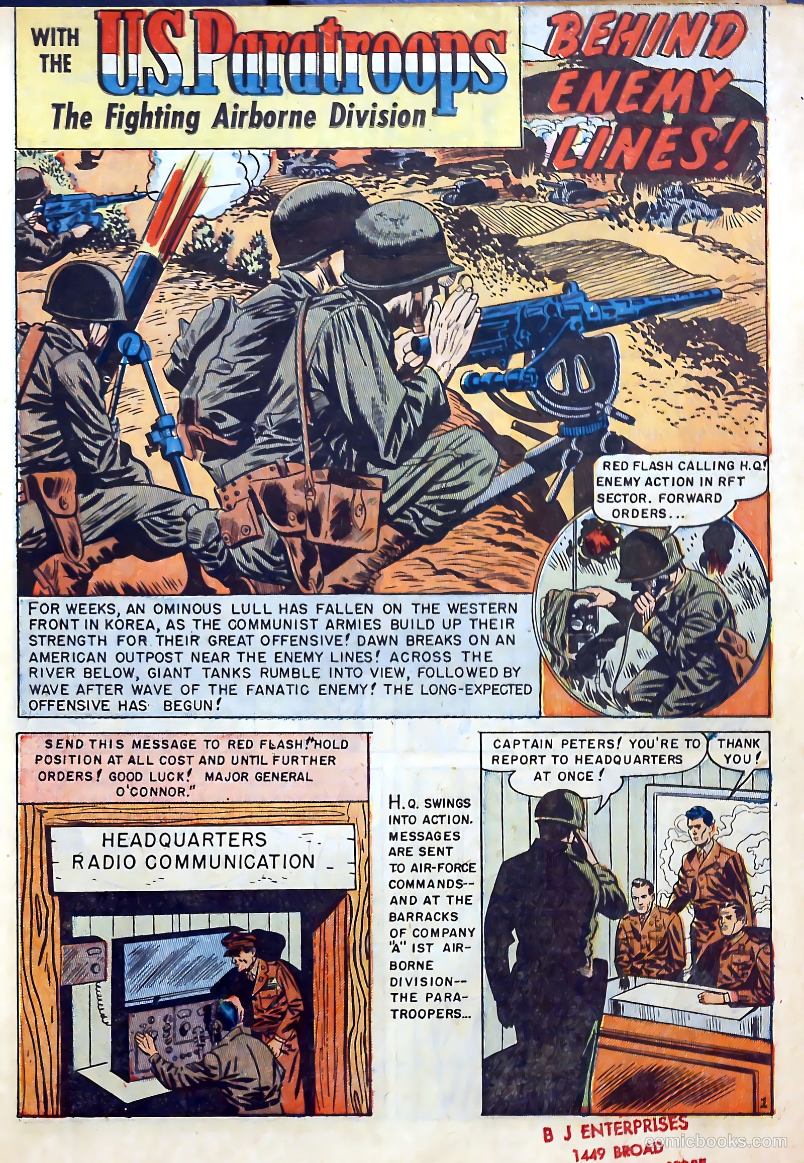 With the U.S. Paratroops Behind Enemy Lines #1 (1951) — page 3 of 36