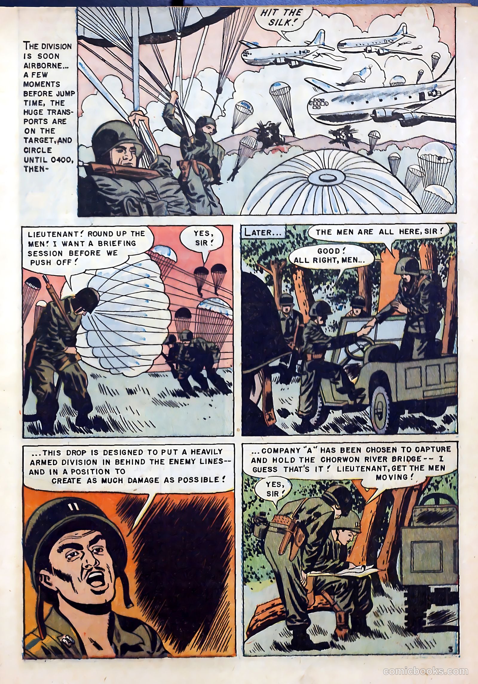 With the U.S. Paratroops Behind Enemy Lines #1 (1951) — page 5 of 36