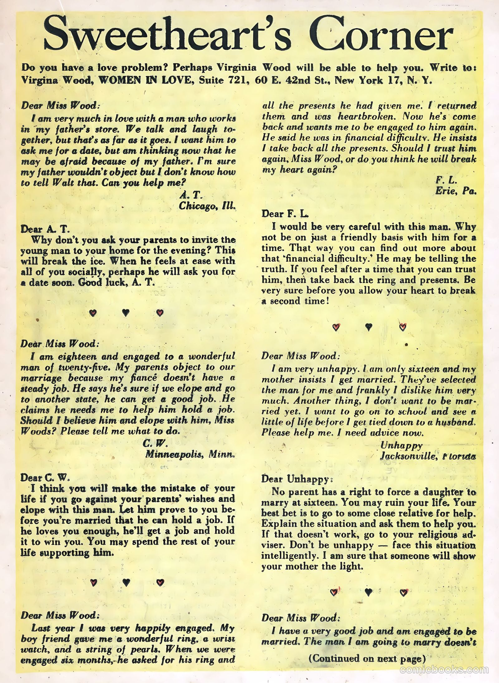Women in Love #3 (1949) — page 21 of 36
