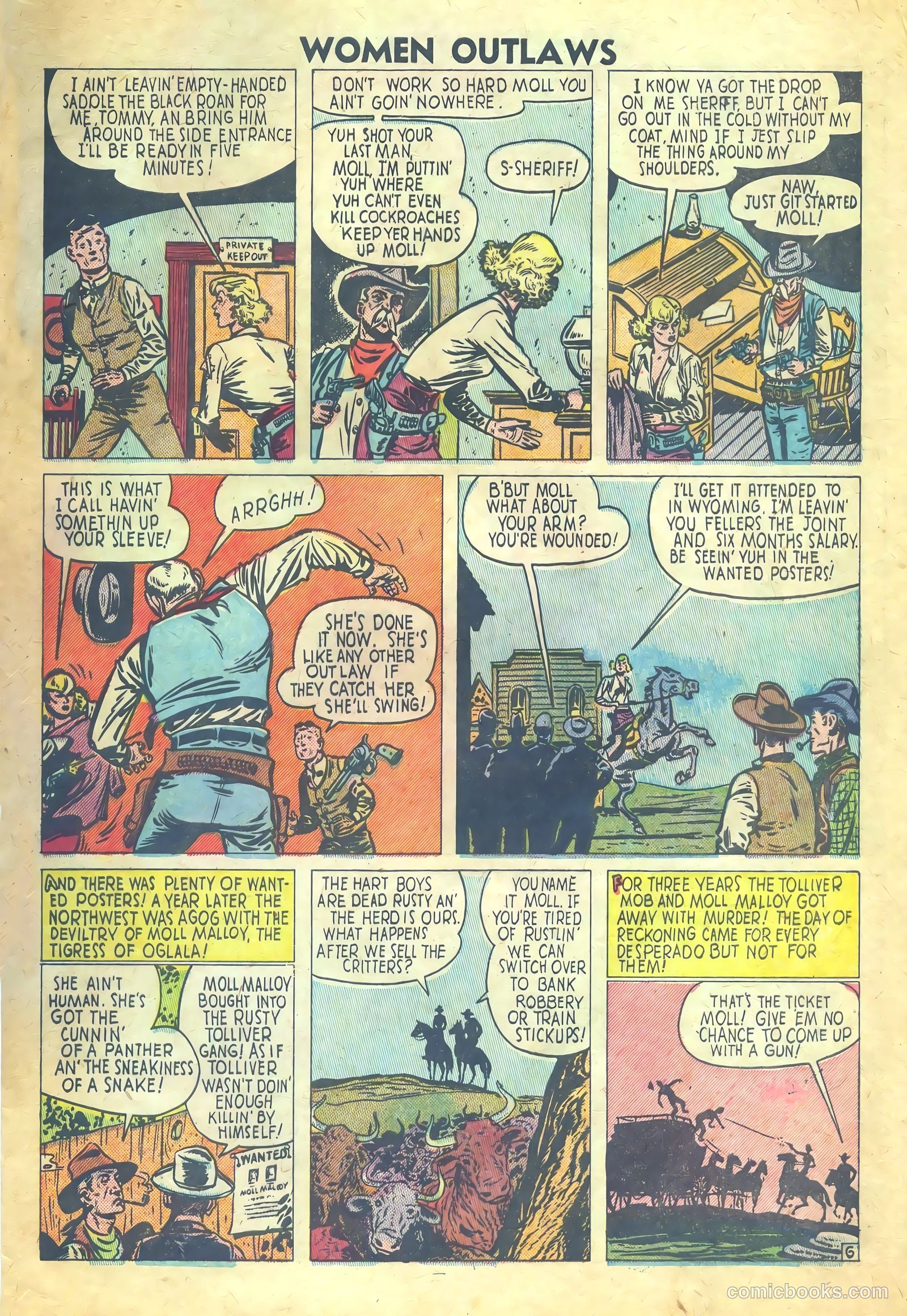 Women Outlaws #6 (1949) — page 7 of 36