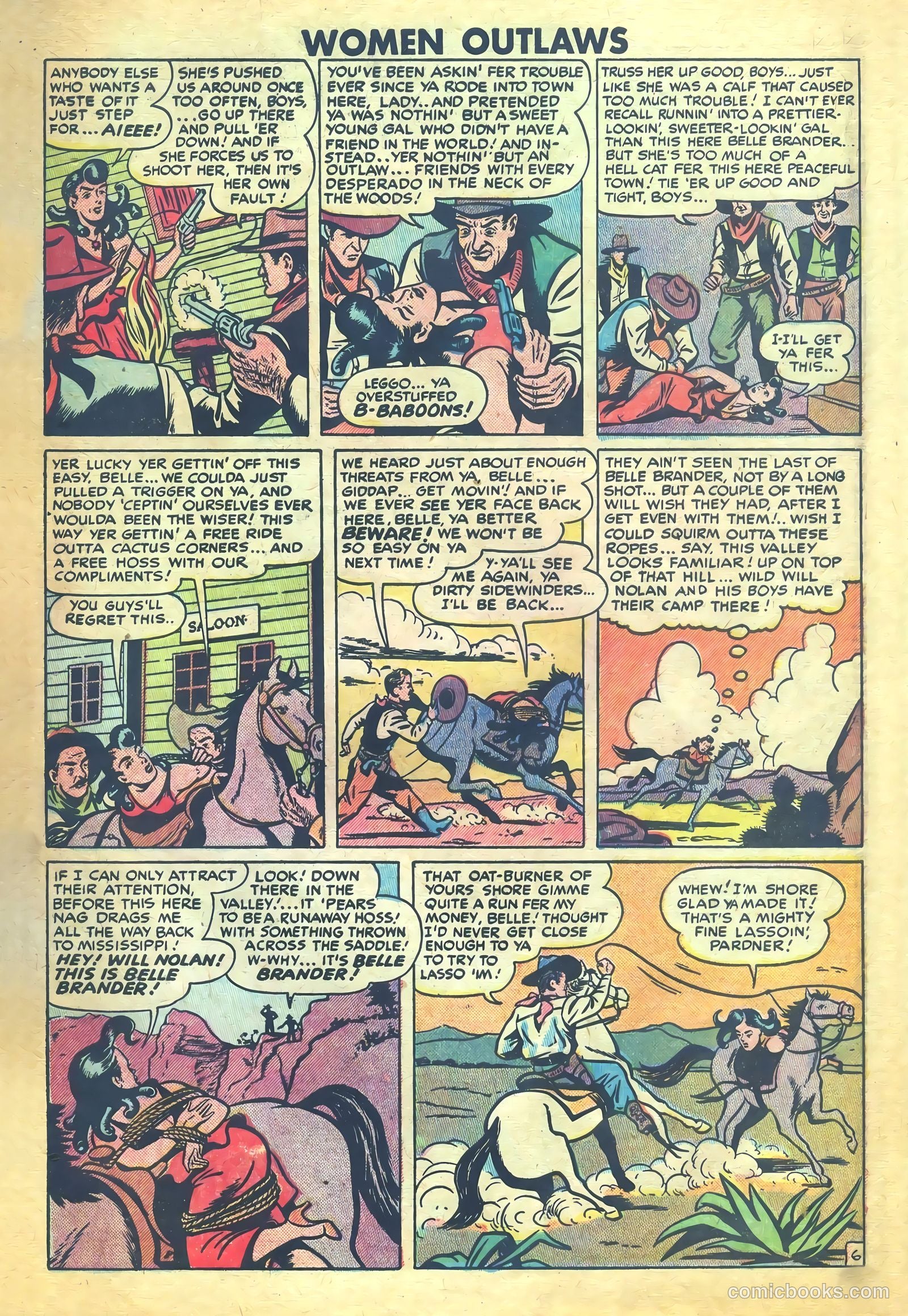 Women Outlaws #6 (1949) — page 27 of 36