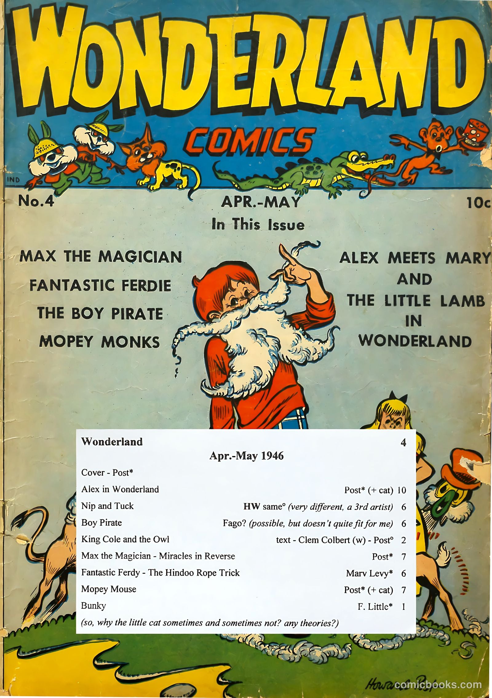 Wonderland Comics #4 (1946) — page 54 of 54