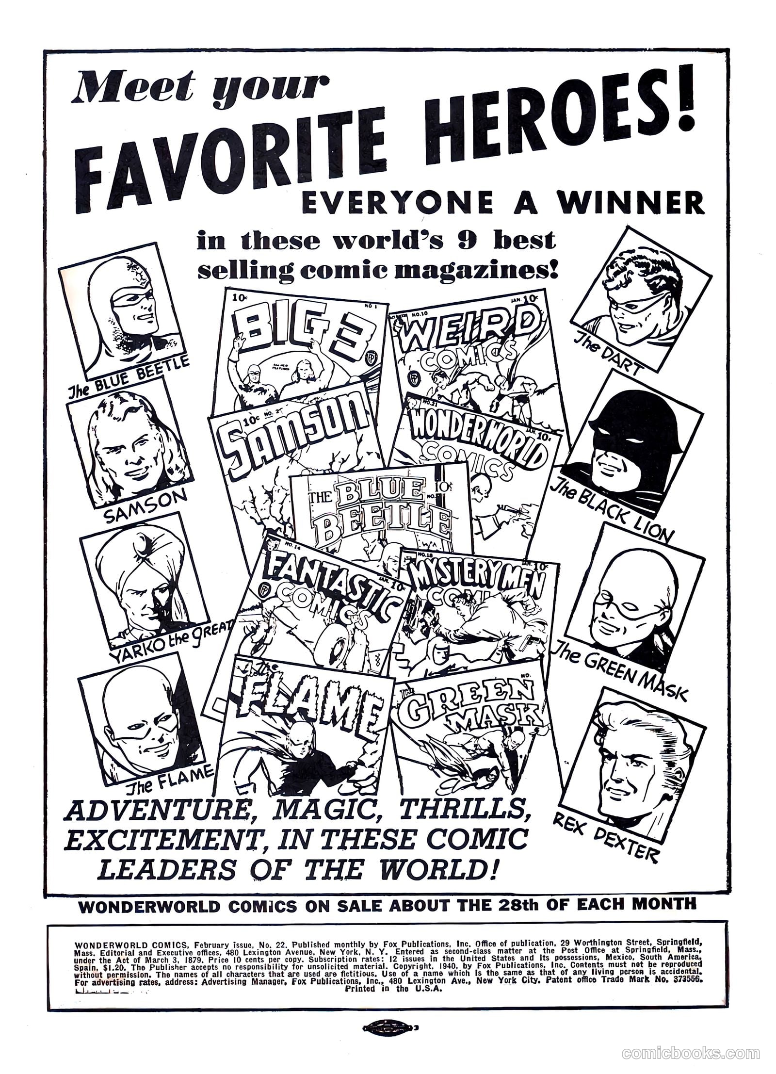 Wonderworld Comics #22 (1941) — page 2 of 67