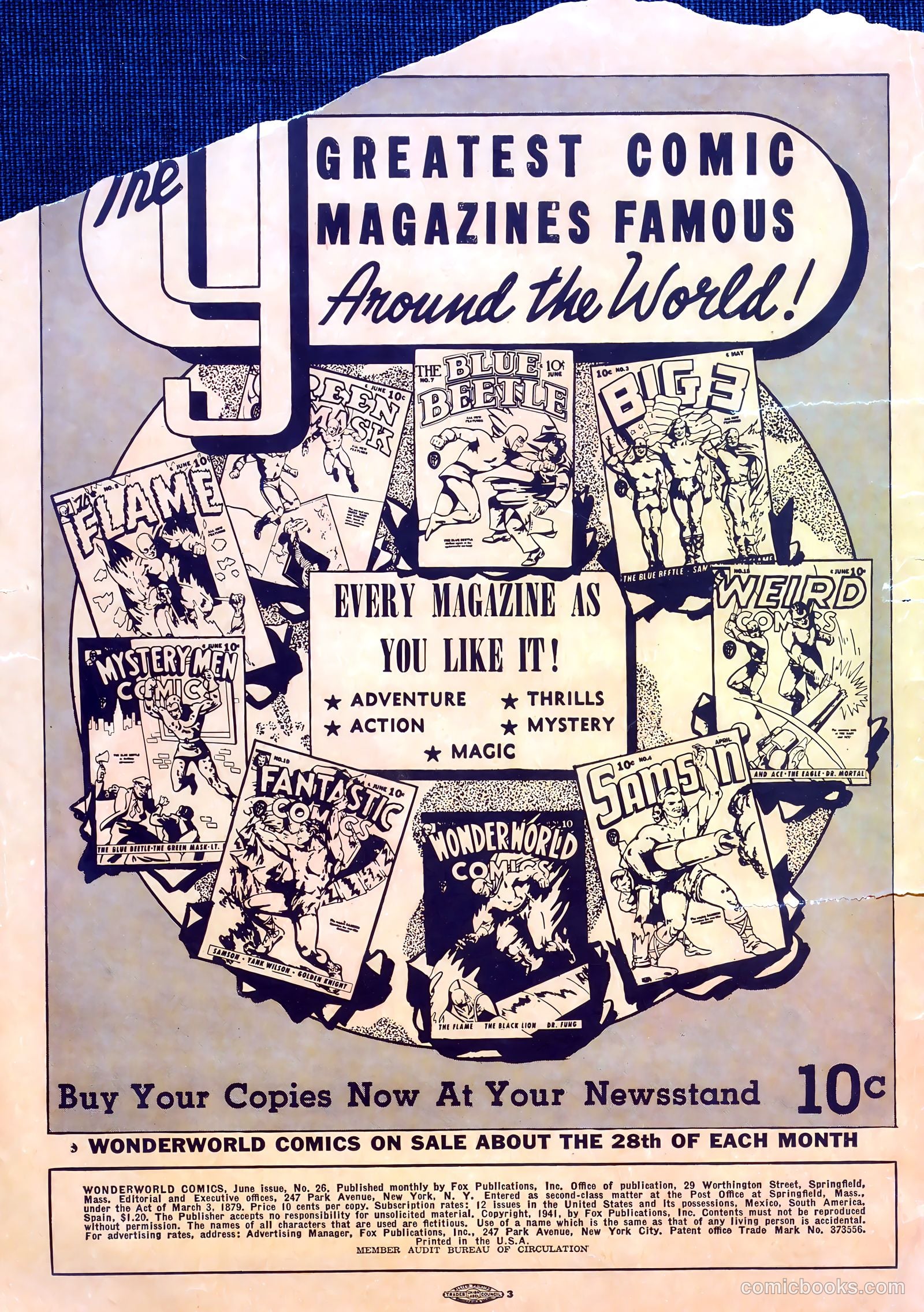 Wonderworld Comics #26 (1941) — page 2 of 67