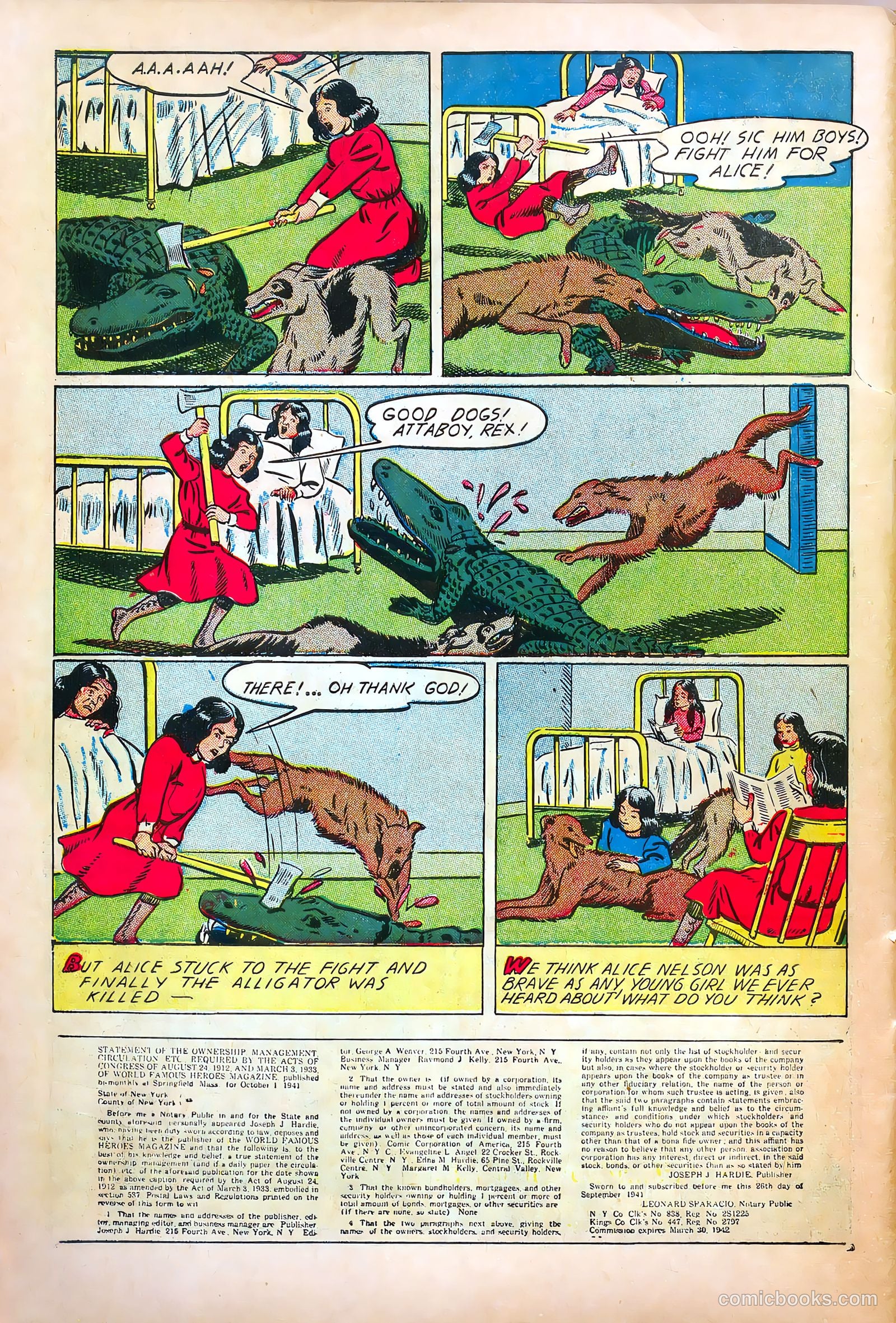 World Famous Heroes Magazine #4 (1942) — page 57 of 67