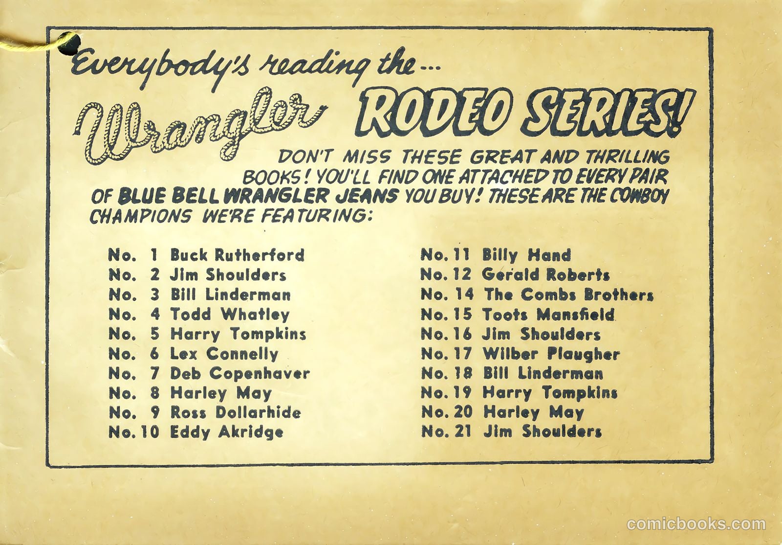 Wrangler Great Moments in Rodeo #18 (1957) — page 35 of 37