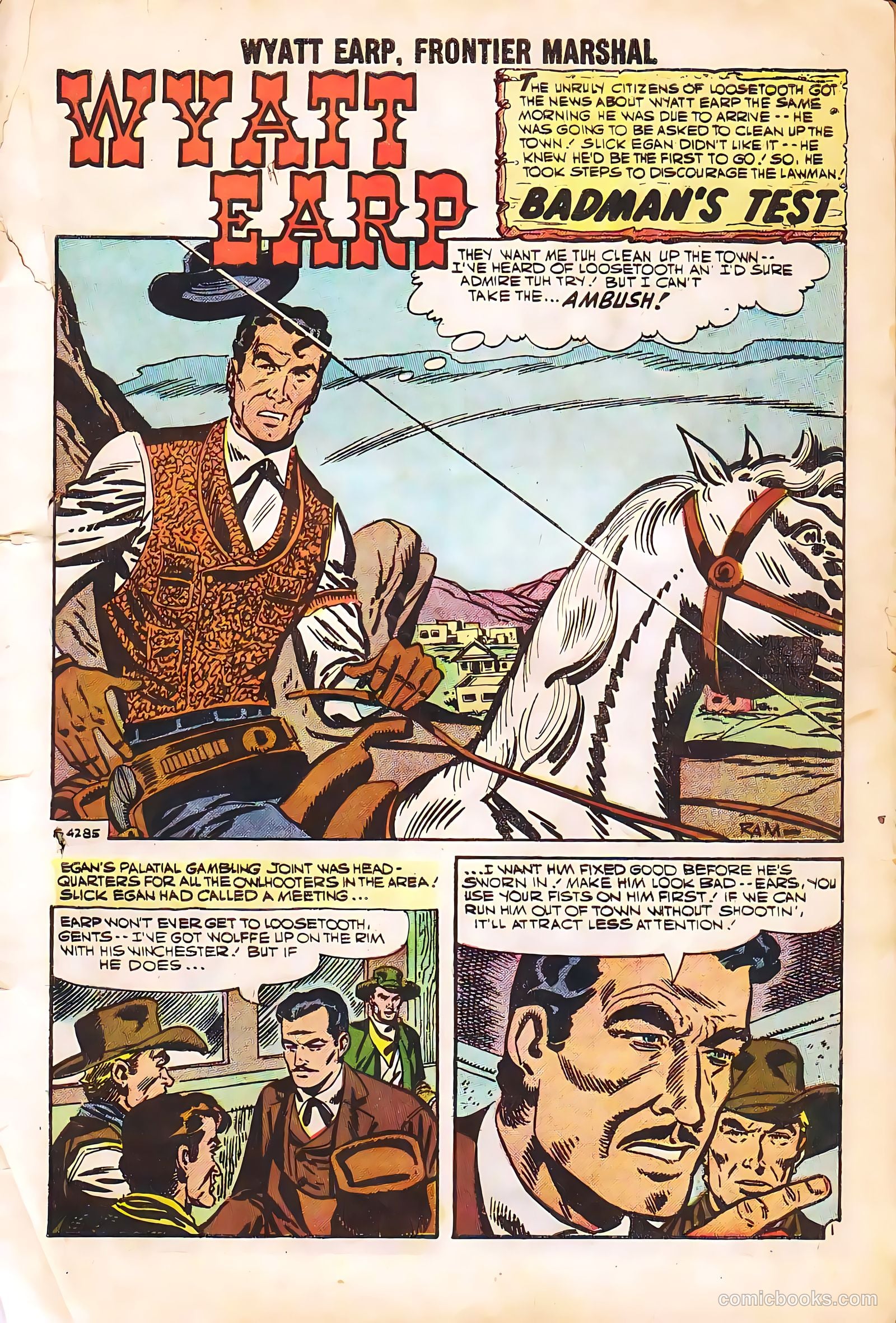Wyatt Earp, Frontier Marshal #23 (1959) — page 3 of 36