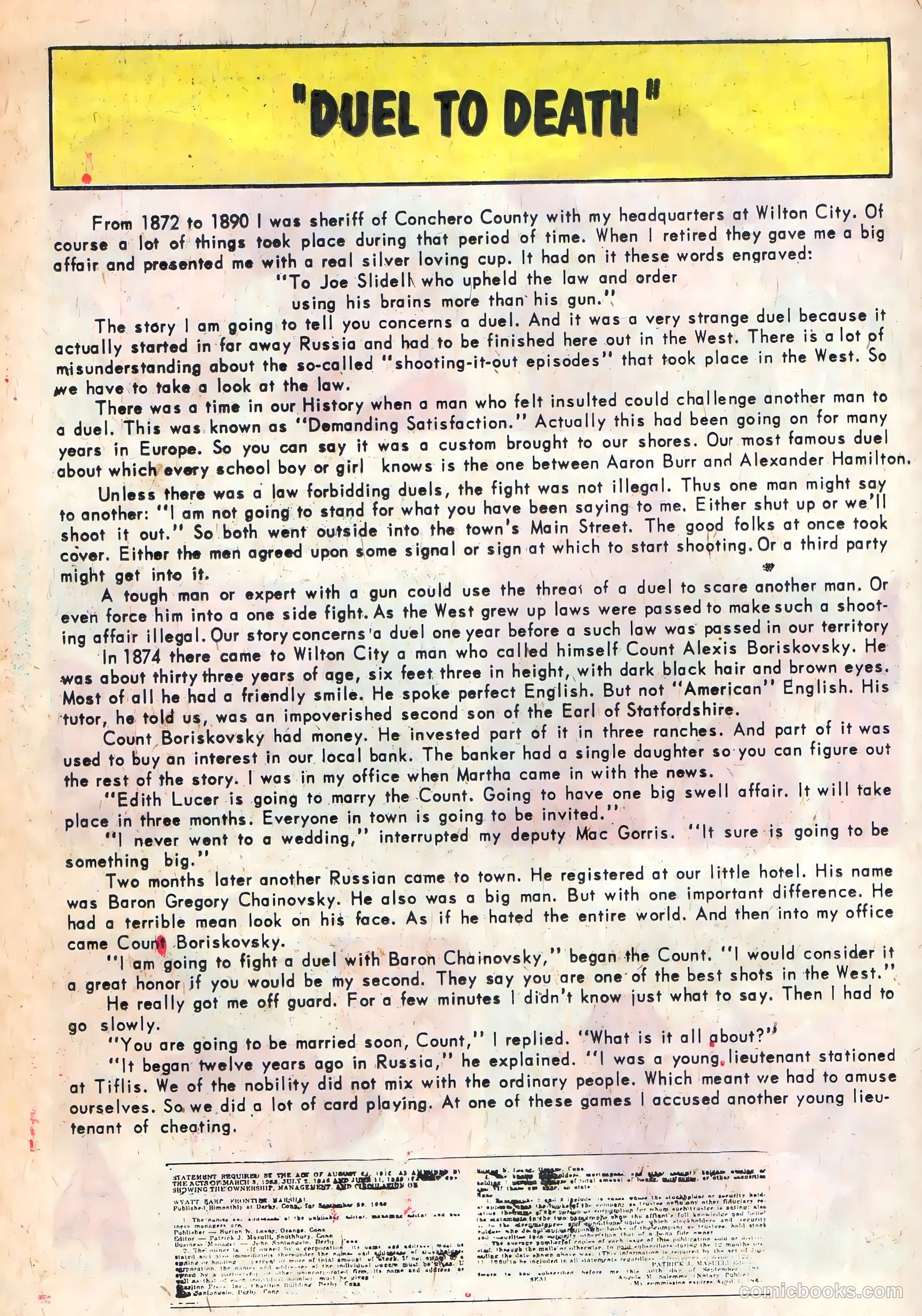 Wyatt Earp, Frontier Marshal #36 (1961) — page 26 of 36