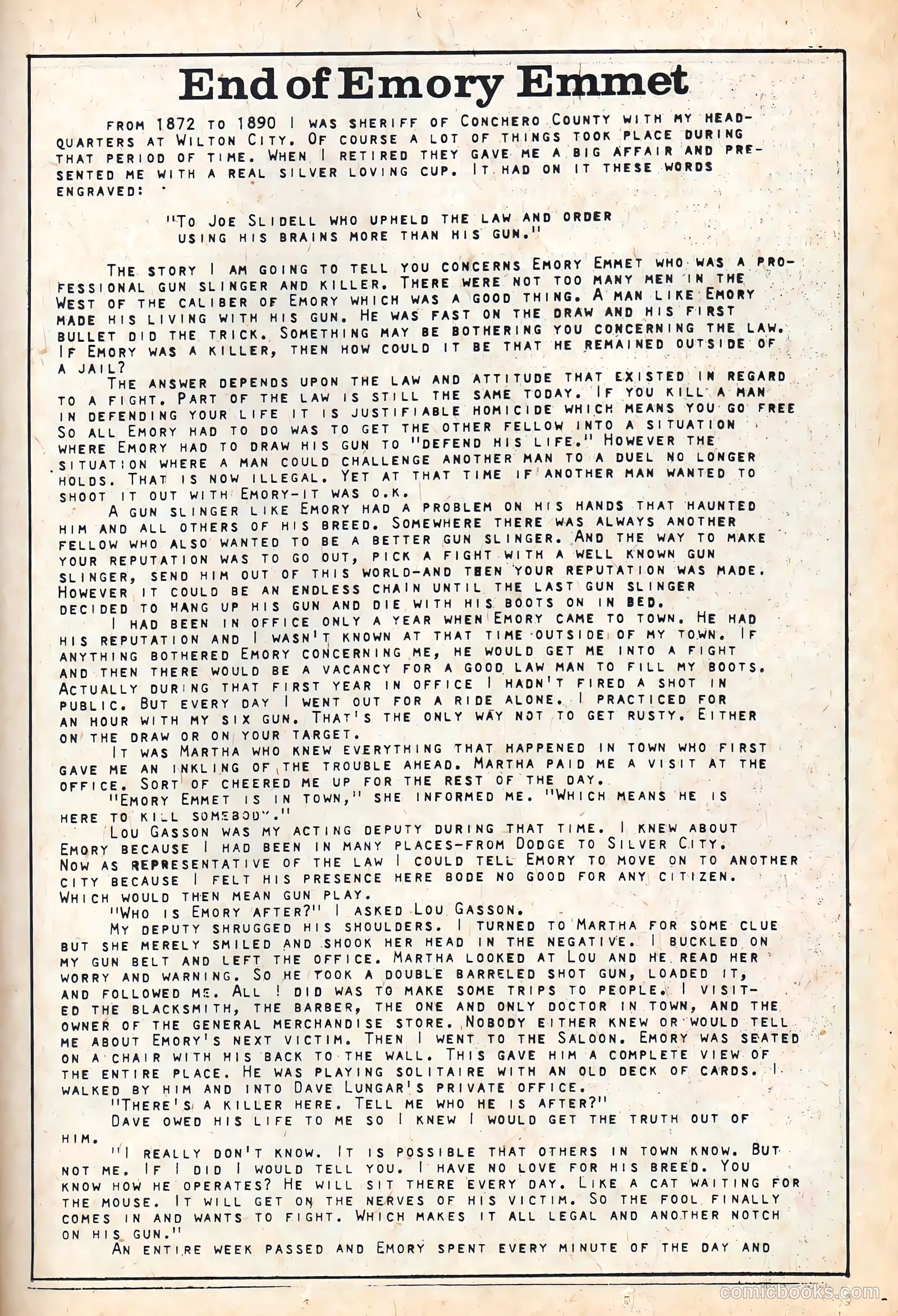 Wyatt Earp, Frontier Marshal #37 (1961) — page 23 of 36