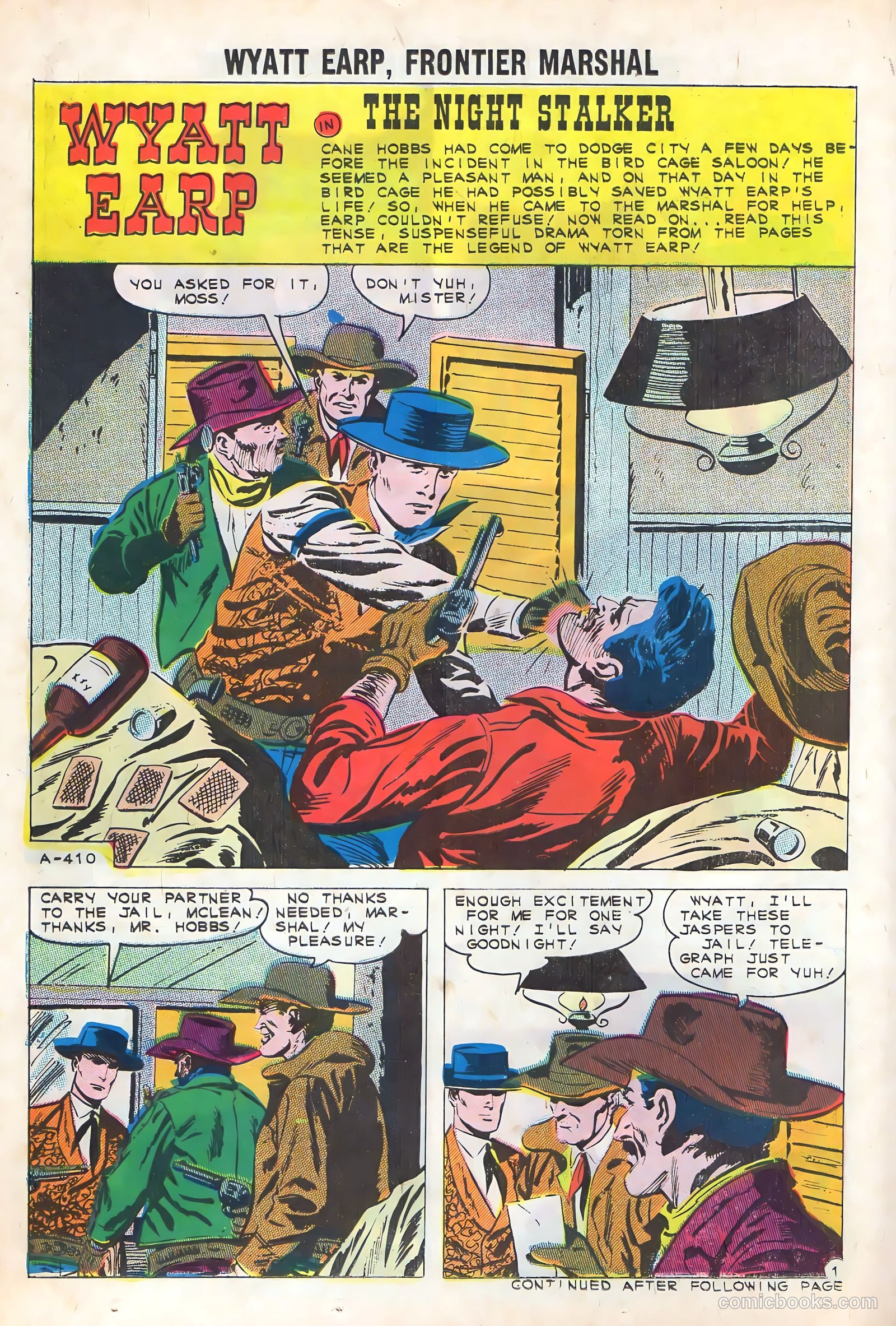 Wyatt Earp, Frontier Marshal #38 (1961) — page 14 of 36