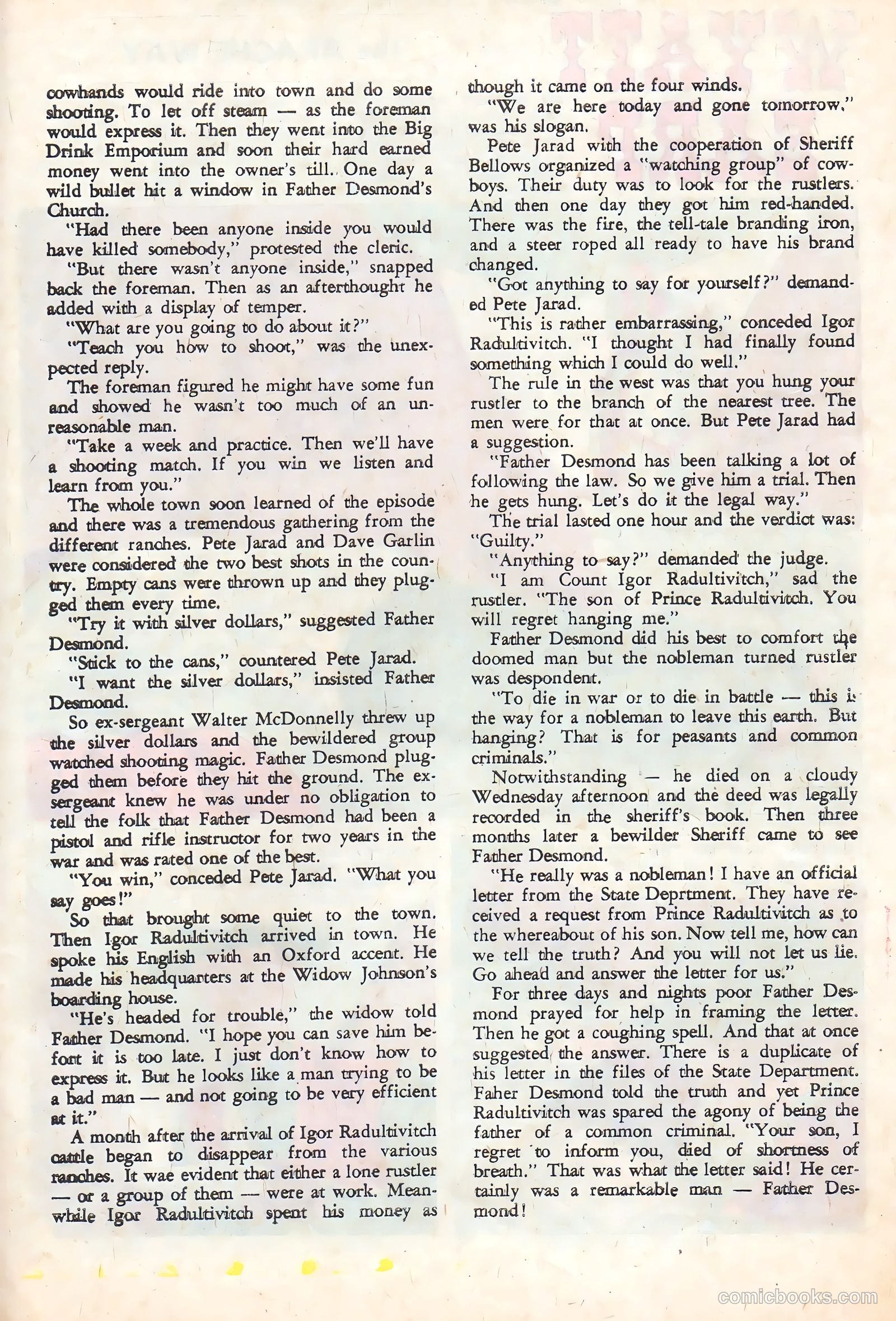 Wyatt Earp, Frontier Marshal #38 (1961) — page 27 of 36