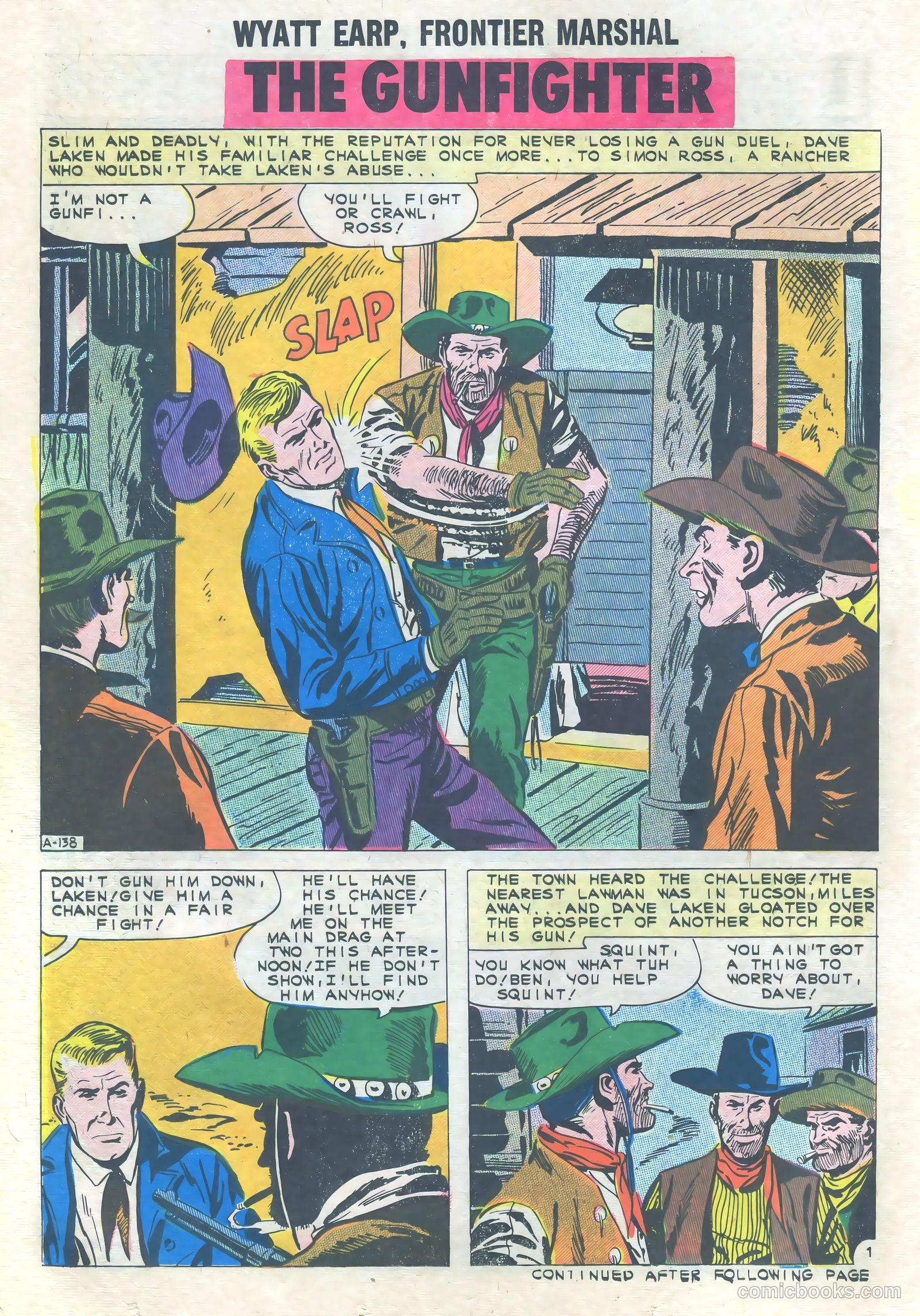 Wyatt Earp, Frontier Marshal #39 (1961) — page 14 of 36