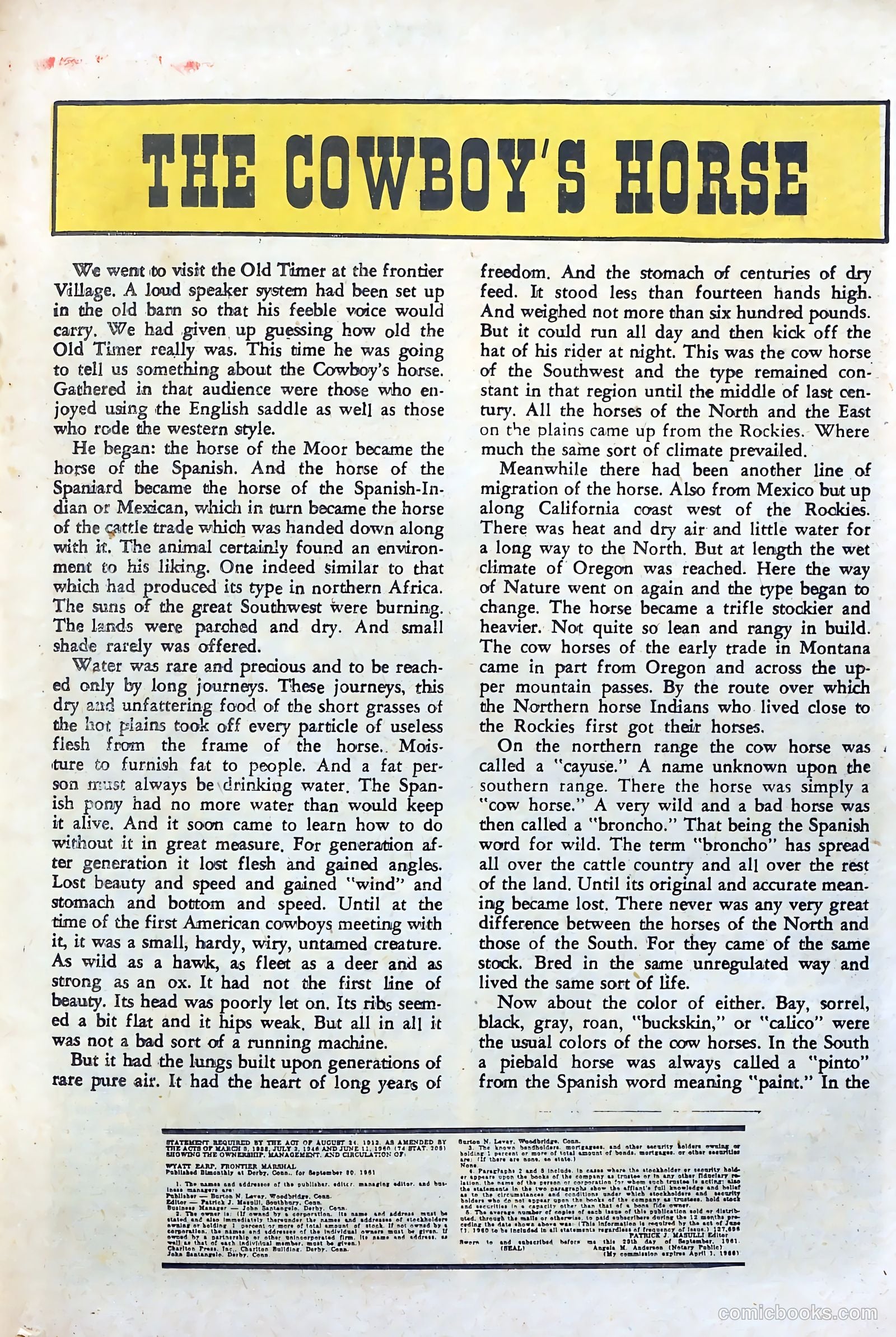 Wyatt Earp, Frontier Marshal #41 (1962) — page 19 of 36