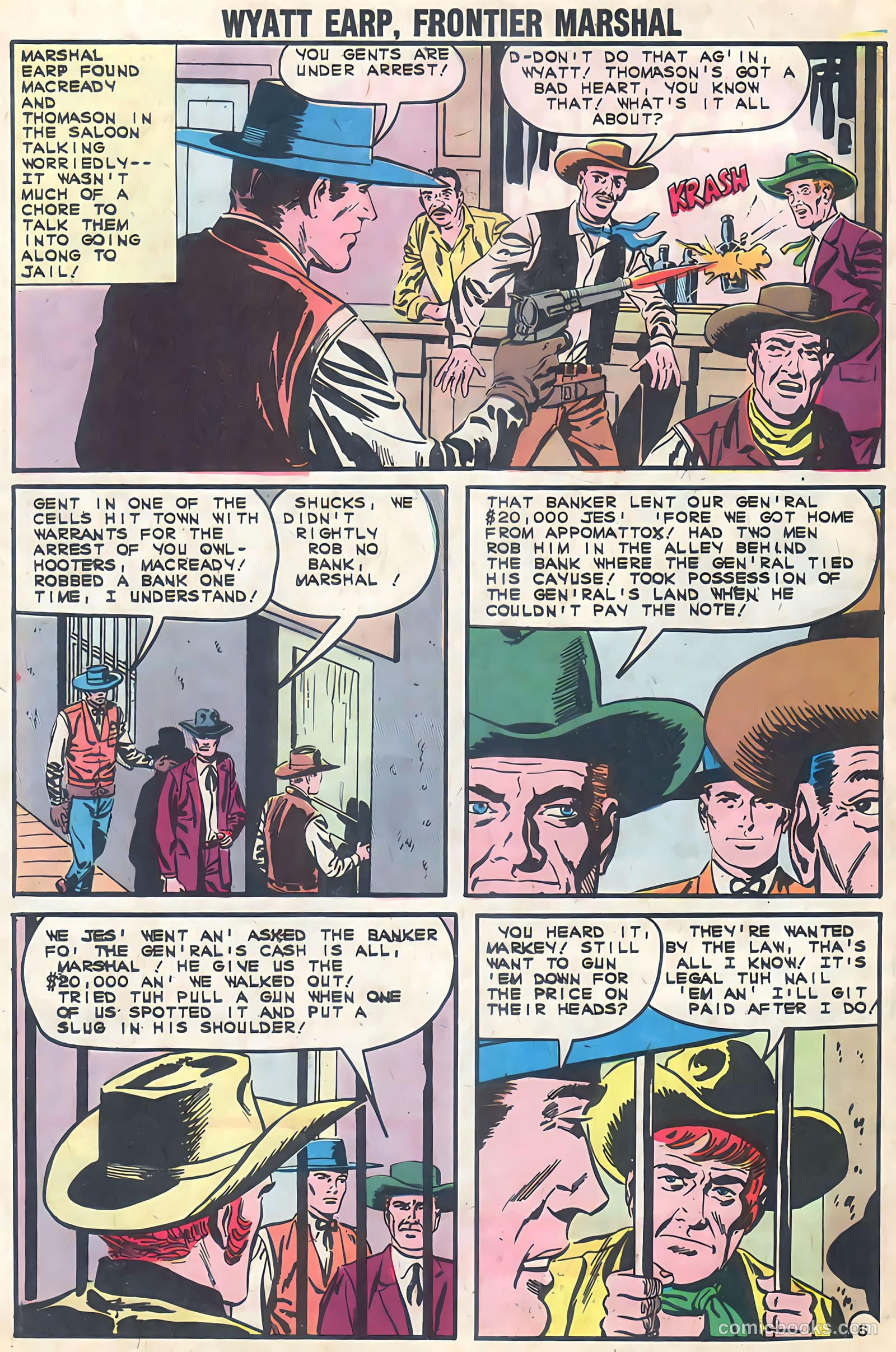 Wyatt Earp, Frontier Marshal #44 (1962) — page 32 of 36