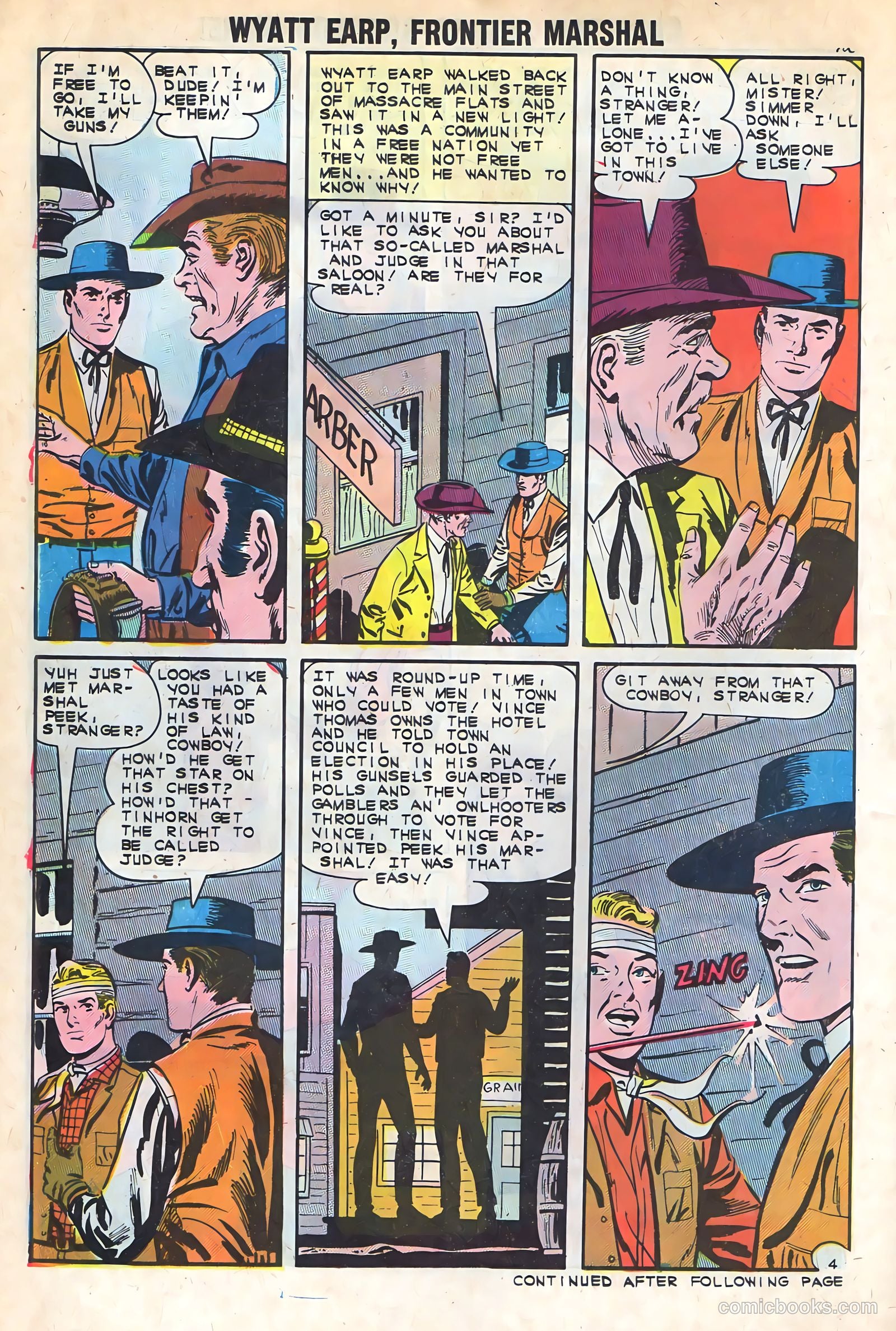 Wyatt Earp, Frontier Marshal #45 (1962) — page 14 of 36