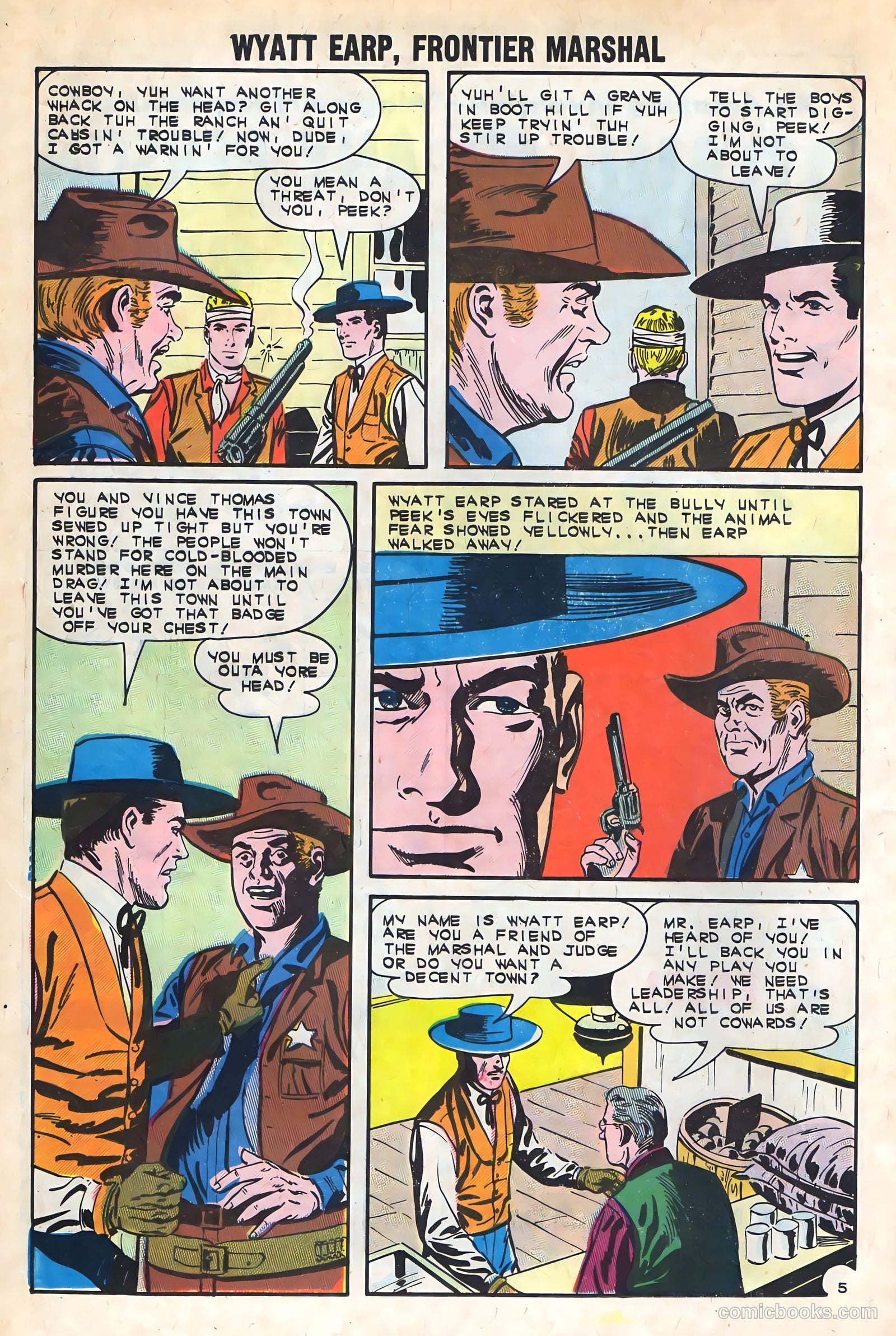 Wyatt Earp, Frontier Marshal #45 (1962) — page 16 of 36