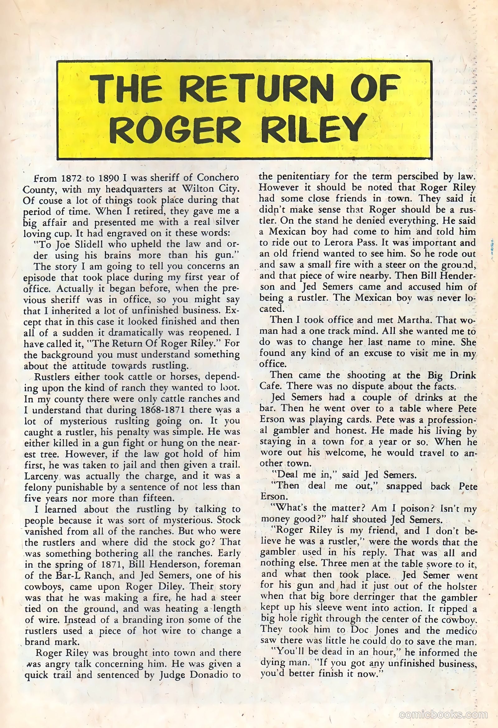 Wyatt Earp, Frontier Marshal #45 (1962) — page 19 of 36