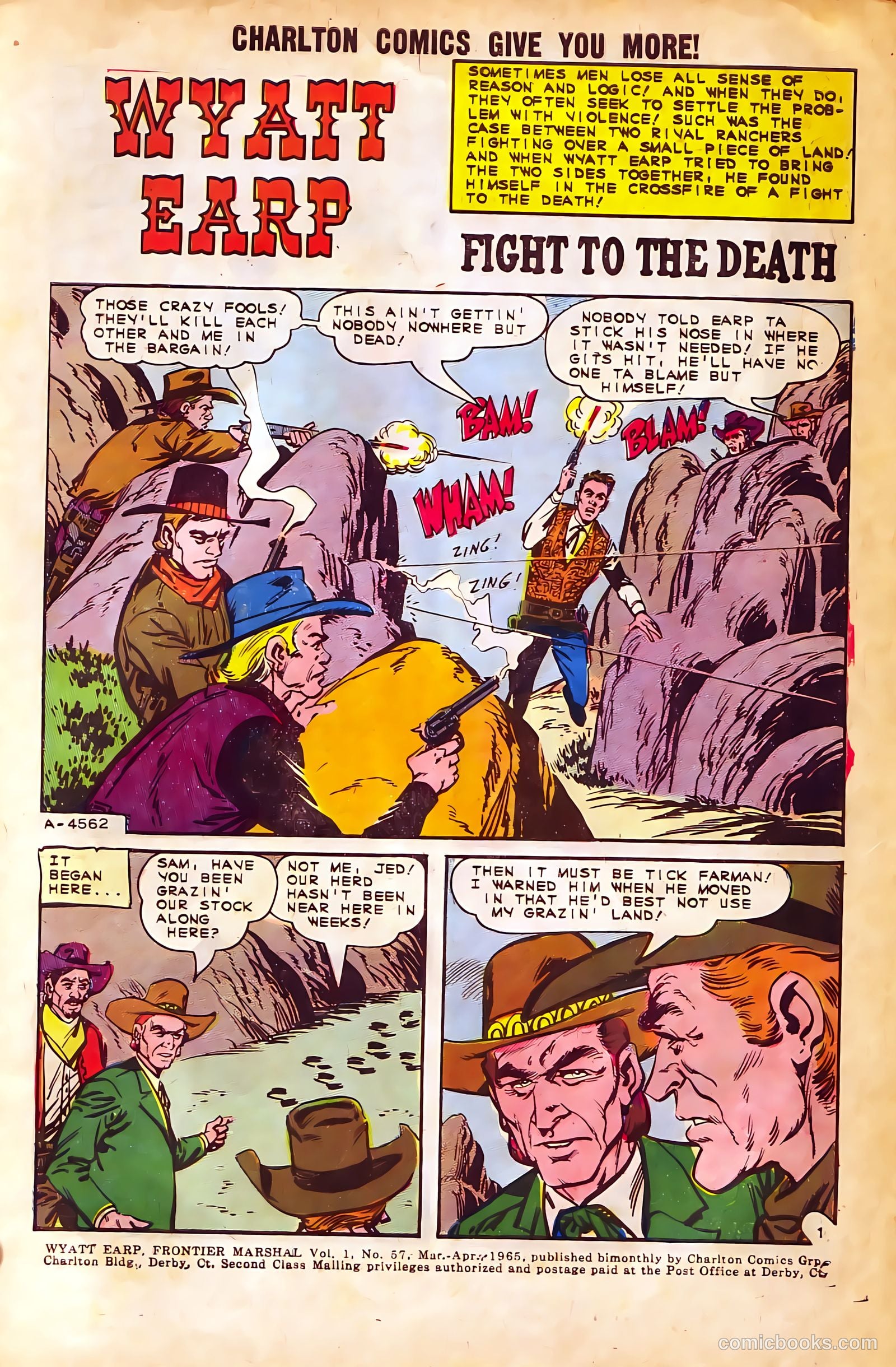 Wyatt Earp, Frontier Marshal #57 (1965) — page 3 of 36