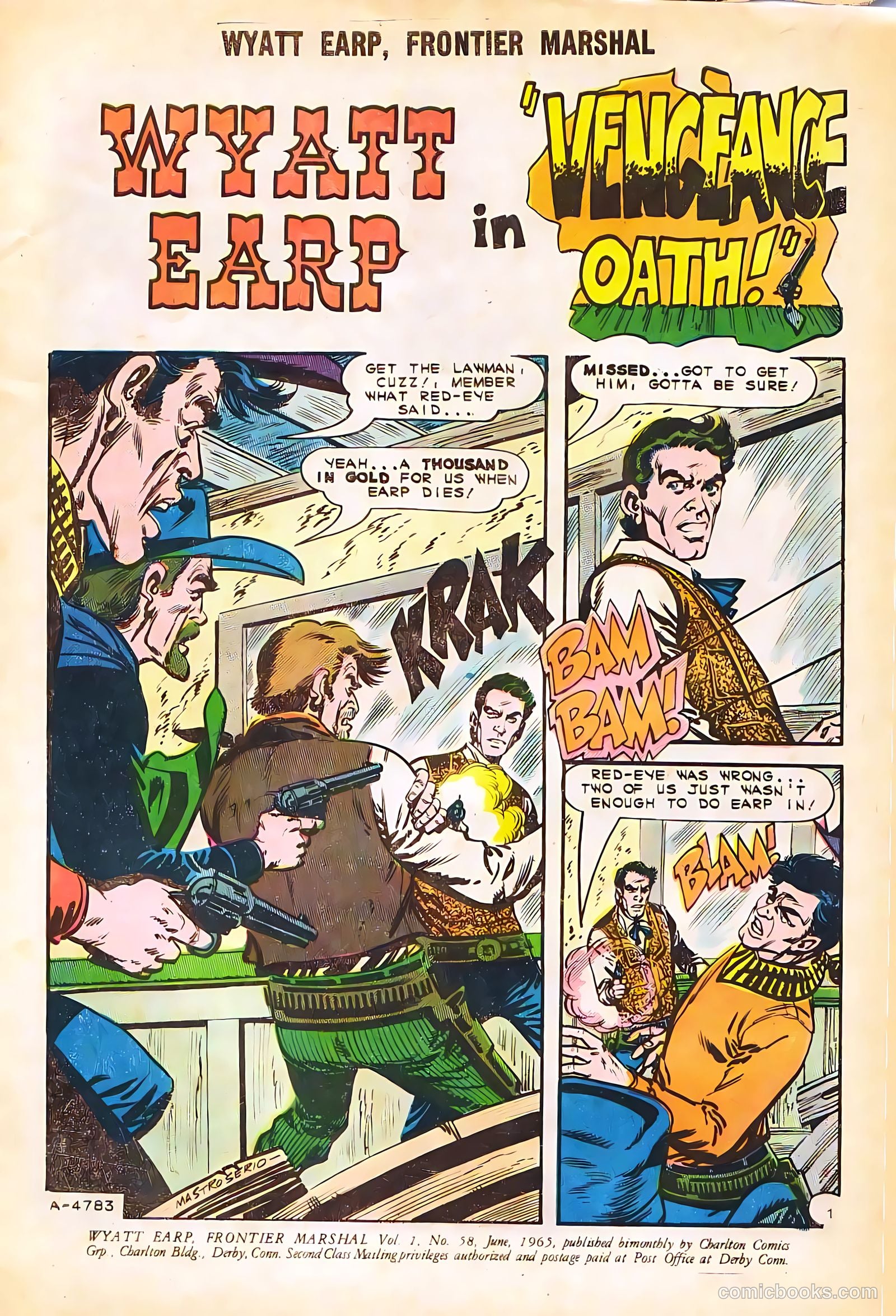 Wyatt Earp, Frontier Marshal #58 (1965) — page 3 of 36