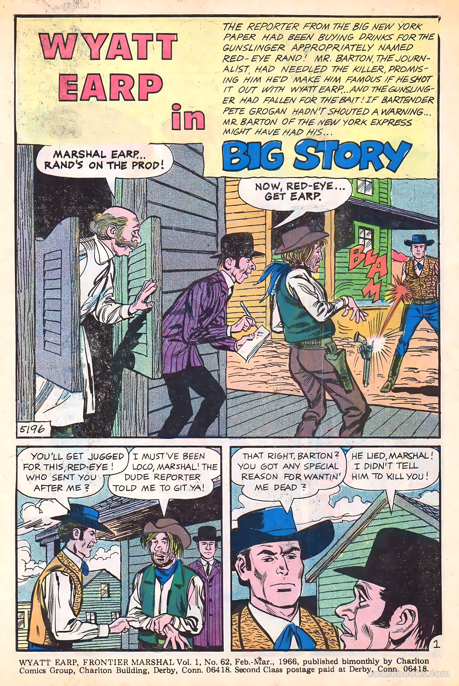 Wyatt Earp, Frontier Marshal #62 (1966) — page 3 of 36