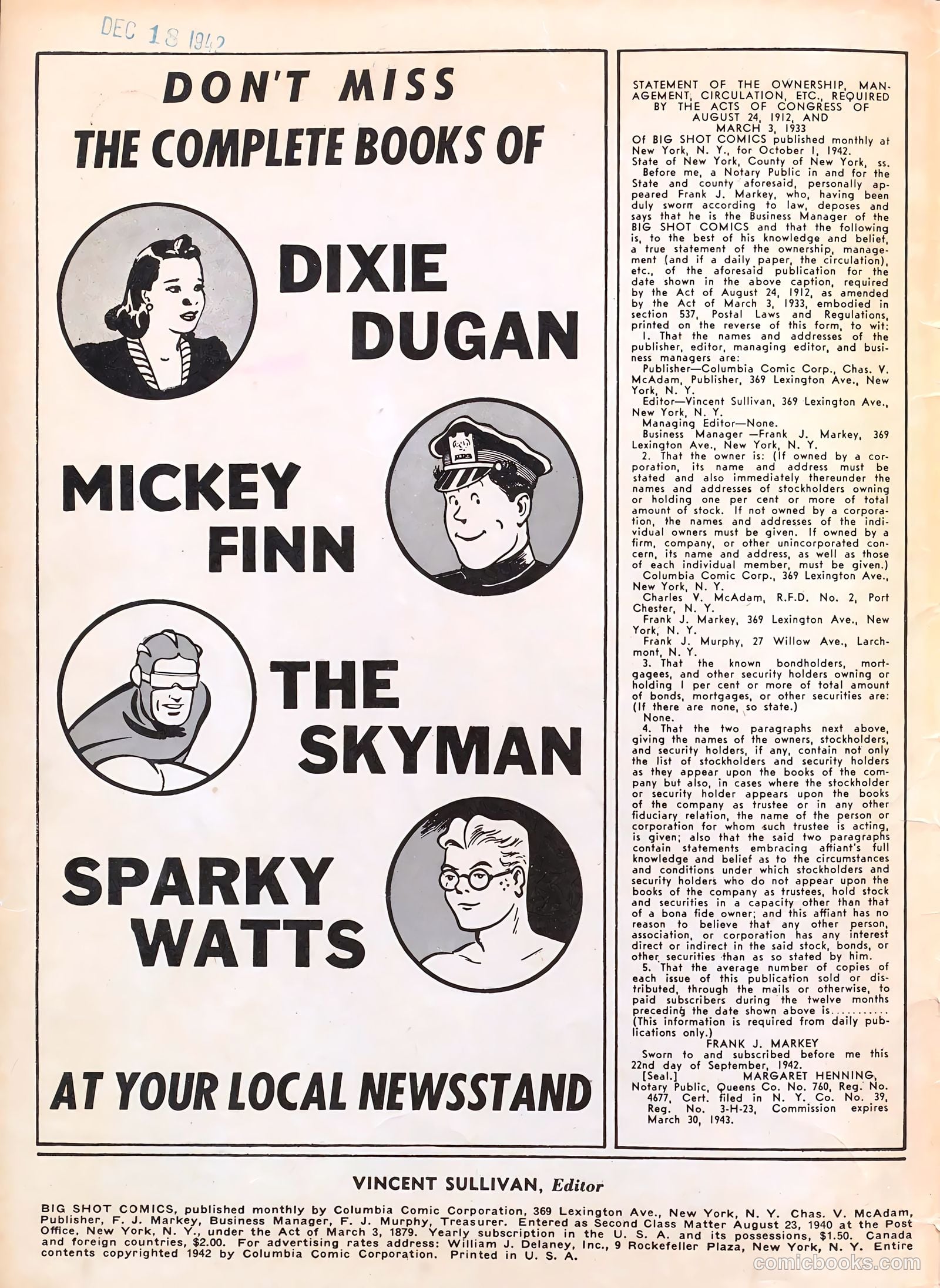Big Shot Comics #31 (1943) — page 2 of 60