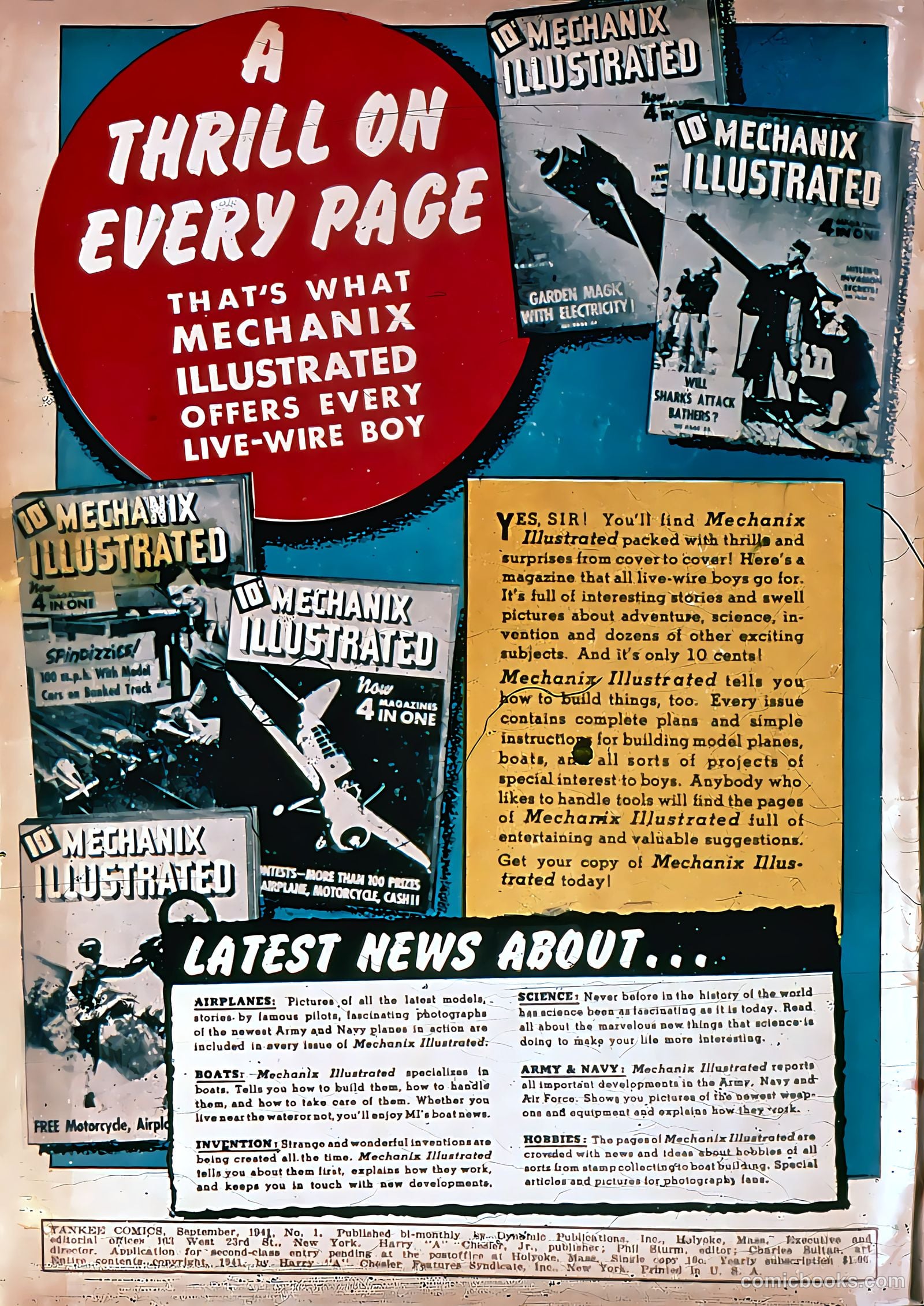 Yankee Comics #1 (1941) — page 2 of 68
