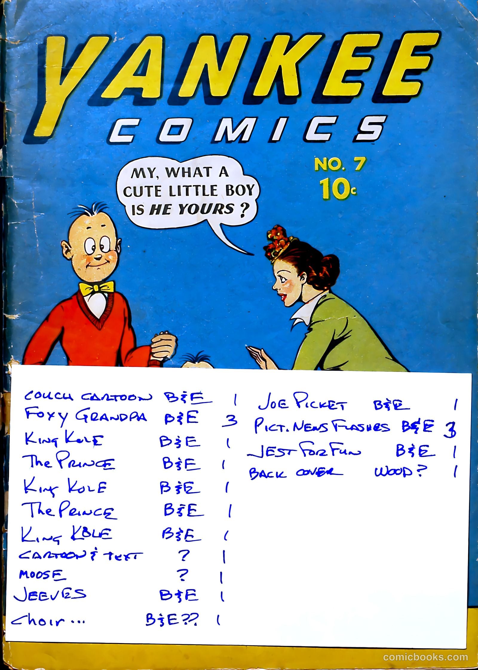 Yankee Comics #7 (1943) — page 70 of 70