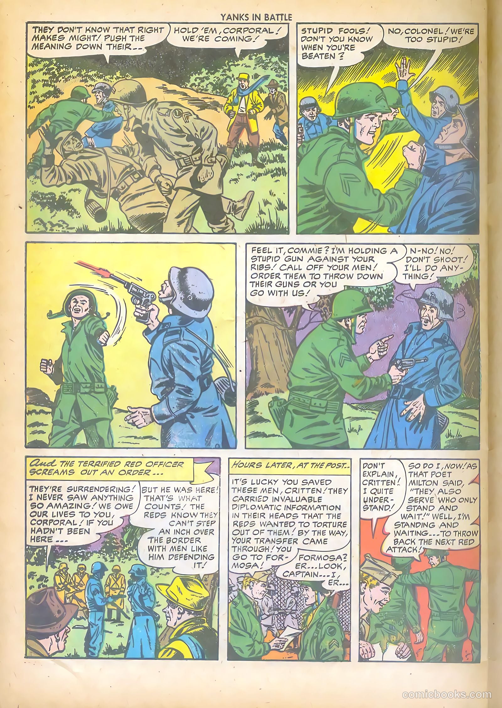Yanks in Battle #1 (1956) — page 32 of 36